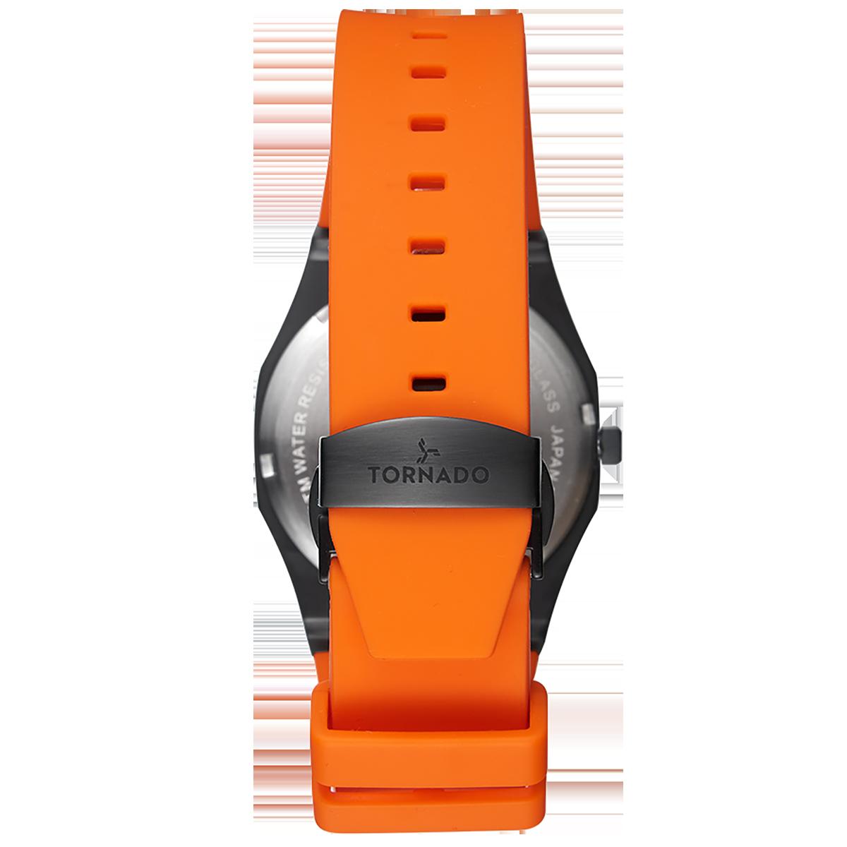 Orange on sale strap watch