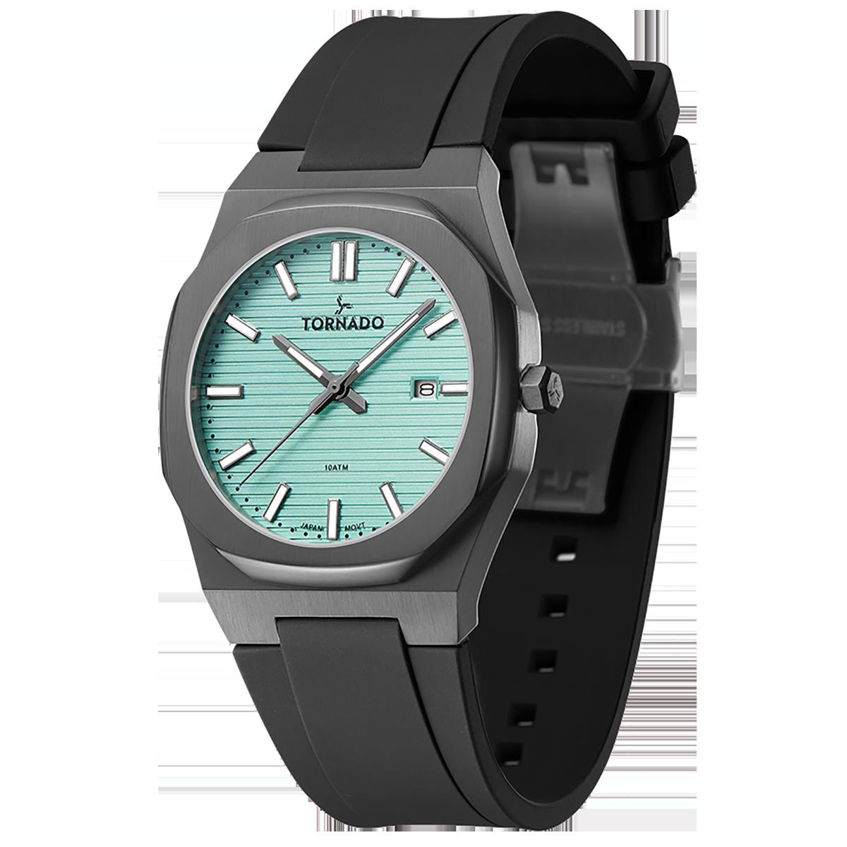 ساعة تورنادو للرجال بمينا ازرق انالوج وسوار اسود - T22002-XSBL-men-watchesandjewellery-watches-image-2