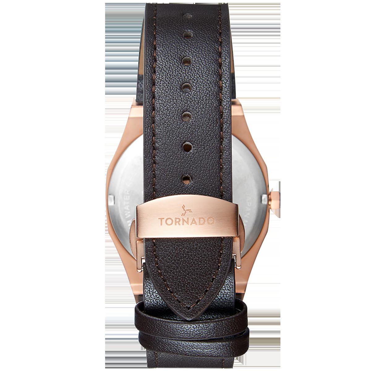 Tornado Men Black Dial Analog Watch with Brown Strap - T22002-RLDB-men-watchesandjewellery-watches-image-3