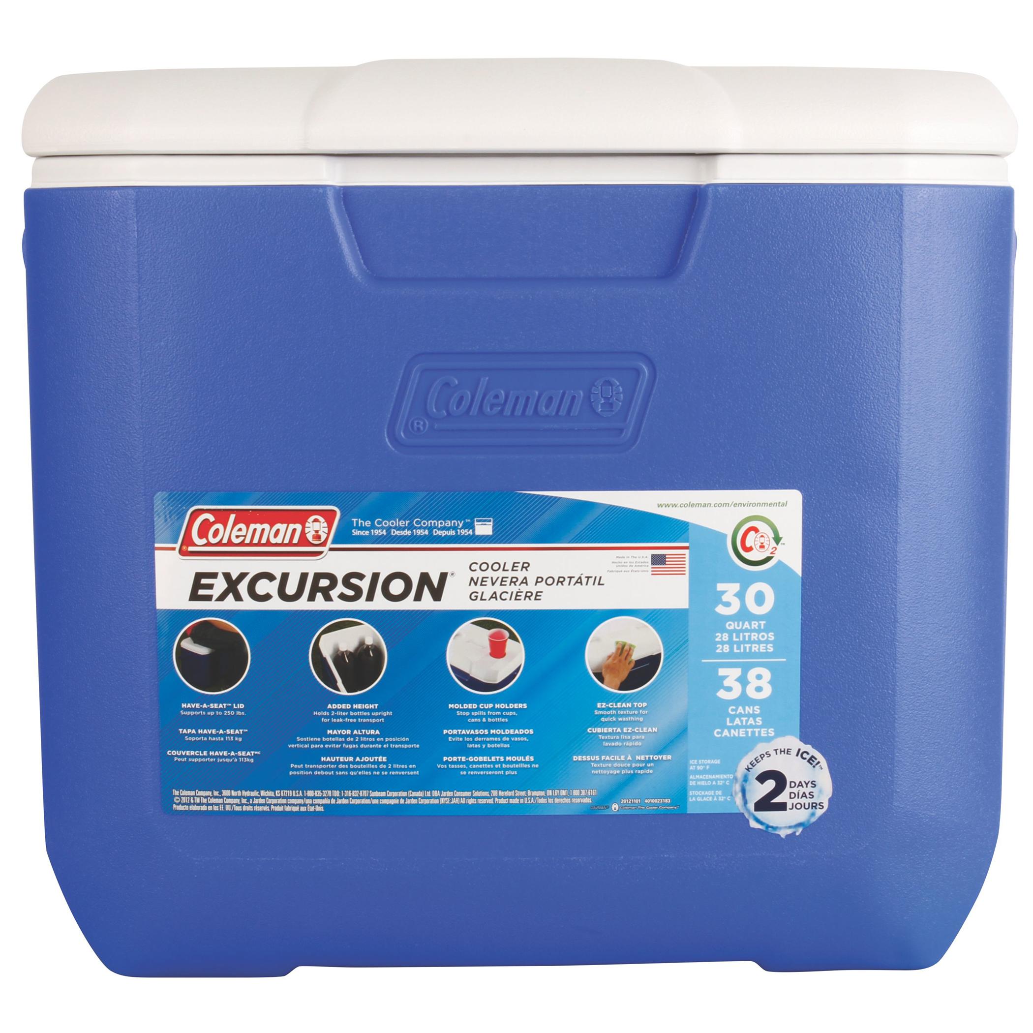 Coleman 28L/30 Quart Cooler - Blue-sports-gear-campingandhiking-image-3