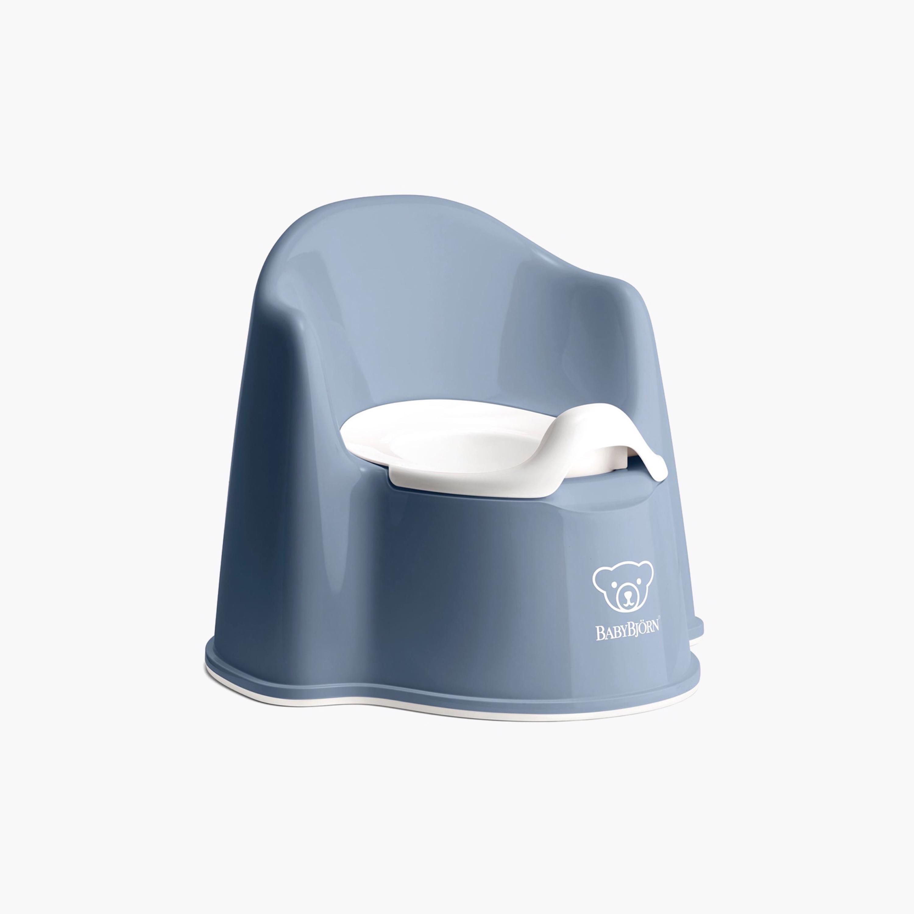BabyBjorn Printed Potty Chair - Deep Blue and White-baby-diapering-pottytraining-image-1
