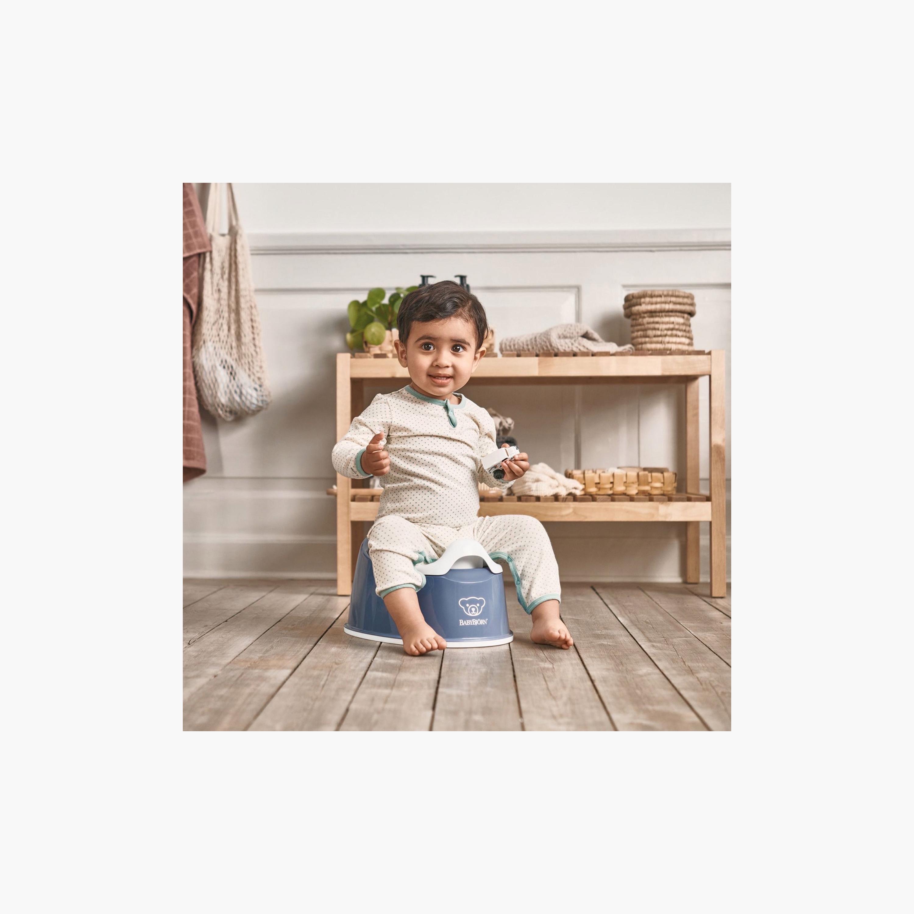 BabyBjorn Potty Chair - Deep Blue and White-baby-diapering-pottytraining-image-2