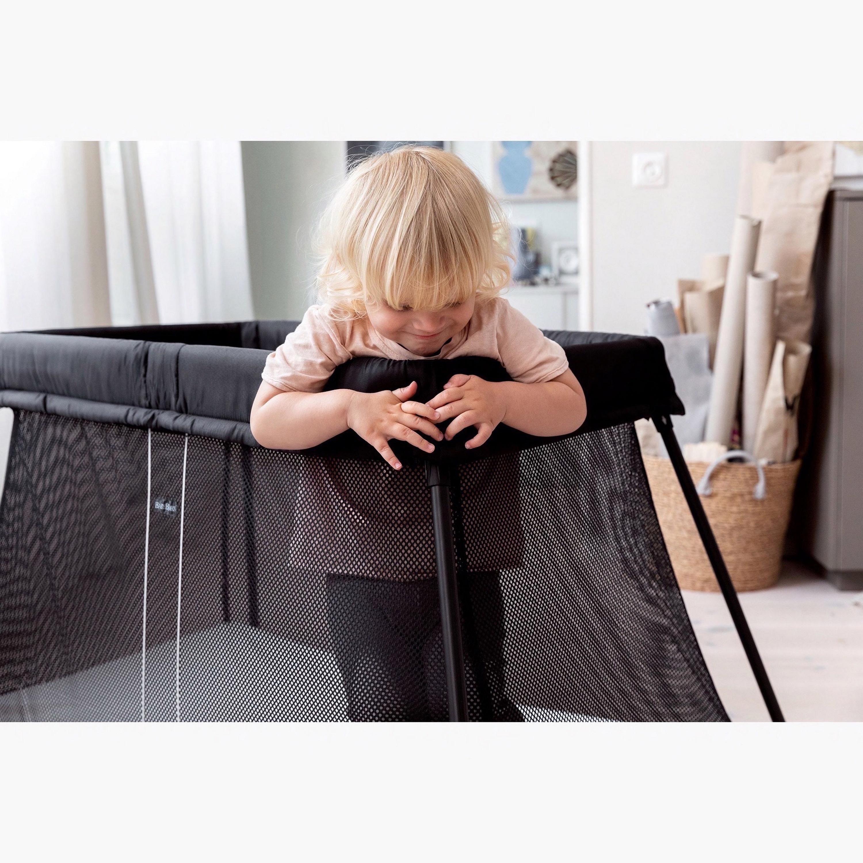 BabyBjorn Light Travel Cot with Mattress and Carry Bag-baby-nursery-furniture-cribsandbeds-travelcots-image-4