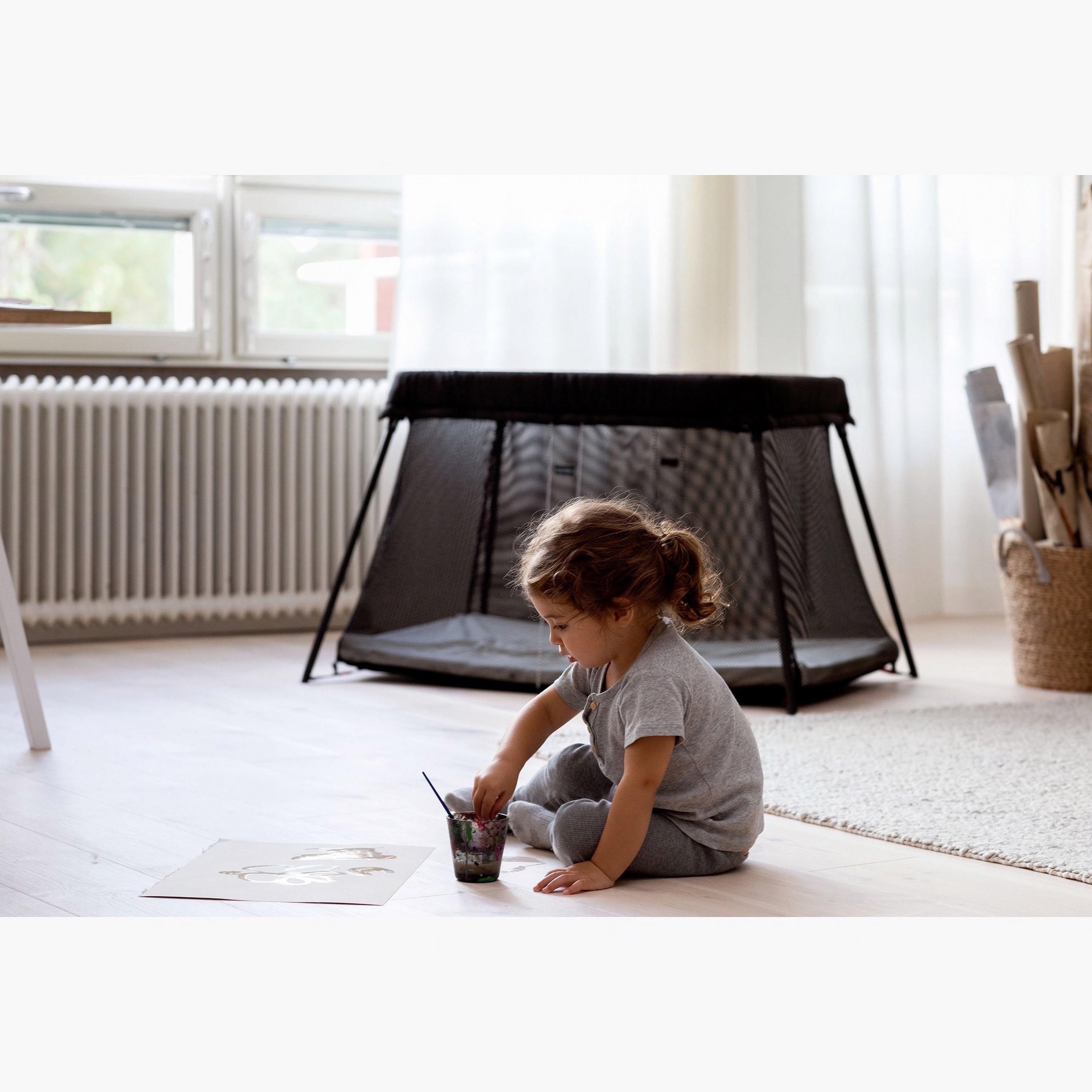 BabyBjorn Light Travel Cot with Mattress and Carry Bag-baby-nursery-furniture-cribsandbeds-travelcots-image-5