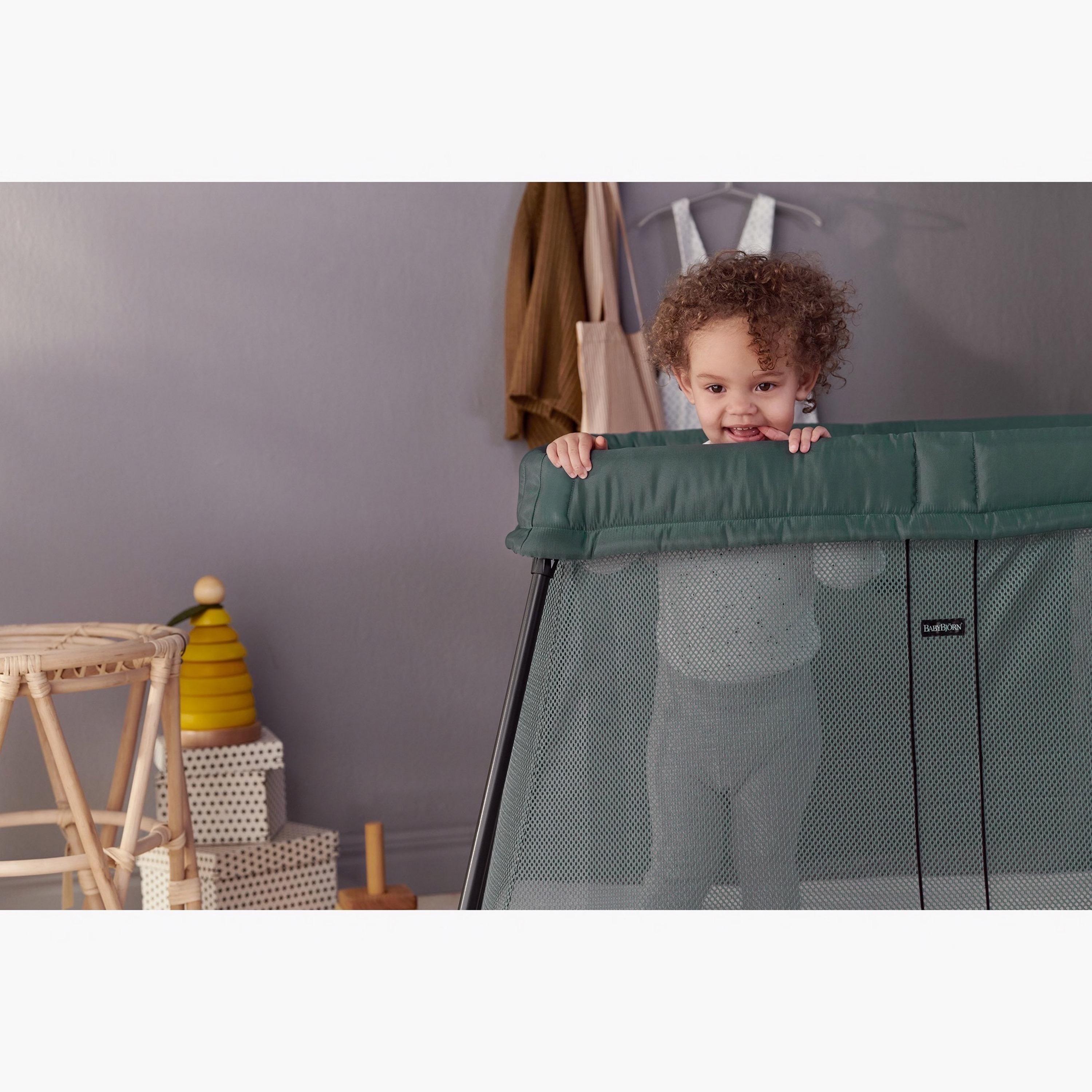 BabyBjorn Light Travel Cot with Mattress and Carry Bag-baby-nursery-furniture-cribsandbeds-travelcots-image-3