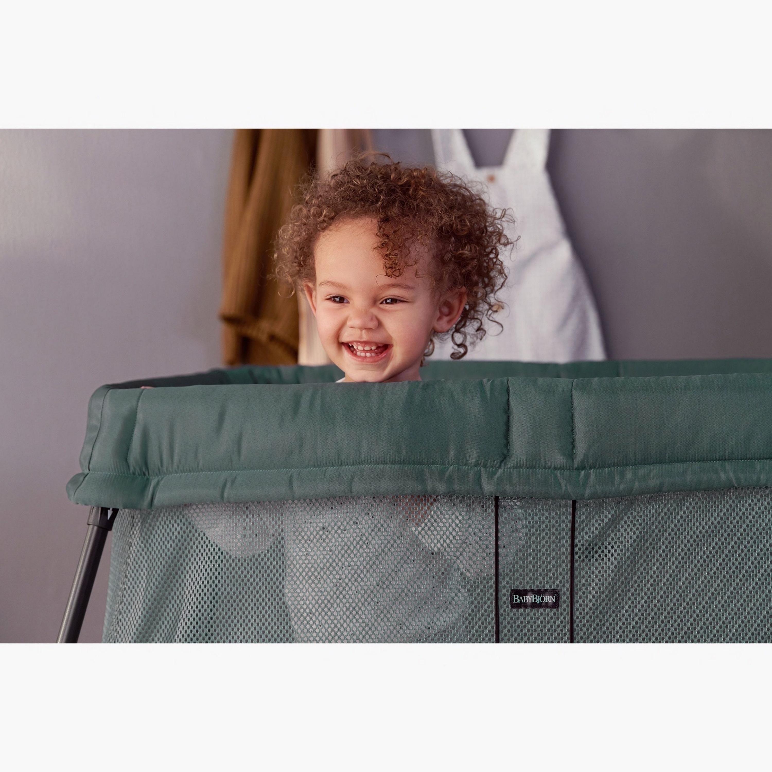 BabyBjorn Light Travel Cot with Mattress and Carry Bag-baby-nursery-furniture-cribsandbeds-travelcots-image-4