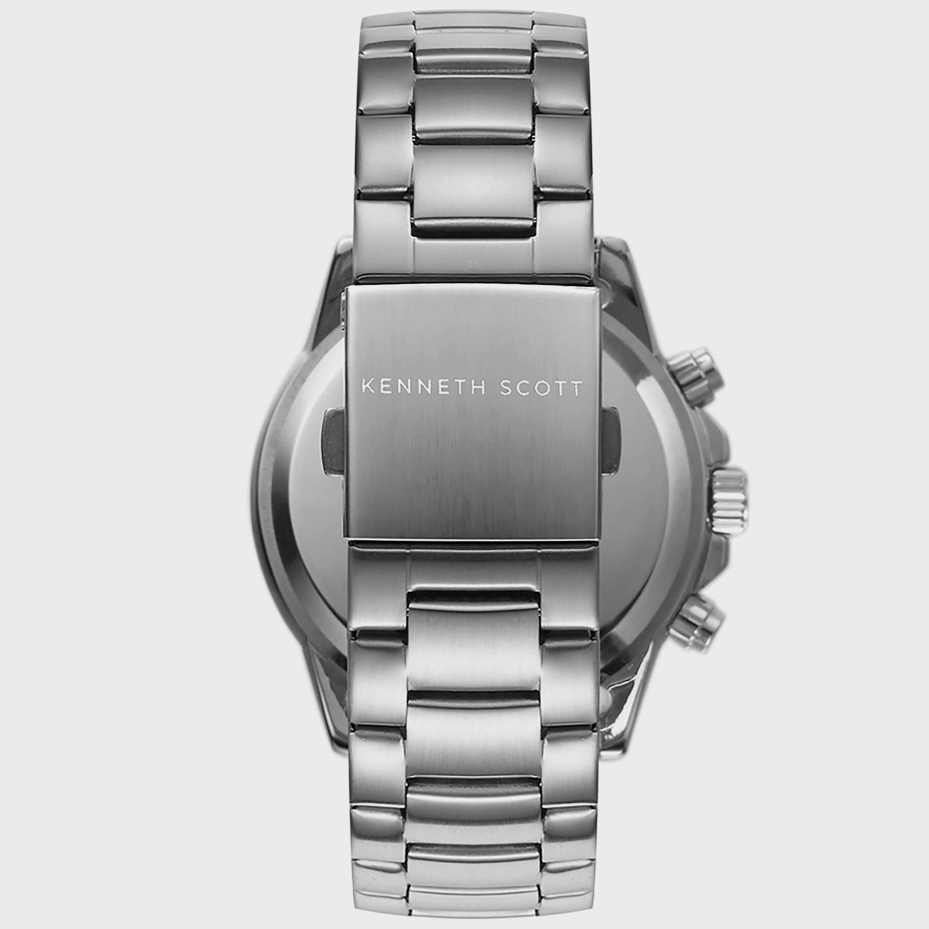 K22102-SBSW "ساعة" كرونوغراف فضية بسوار ستانلس ستيل من كينيث سكوت للرجال -men-watchesandjewellery-watches-image-3