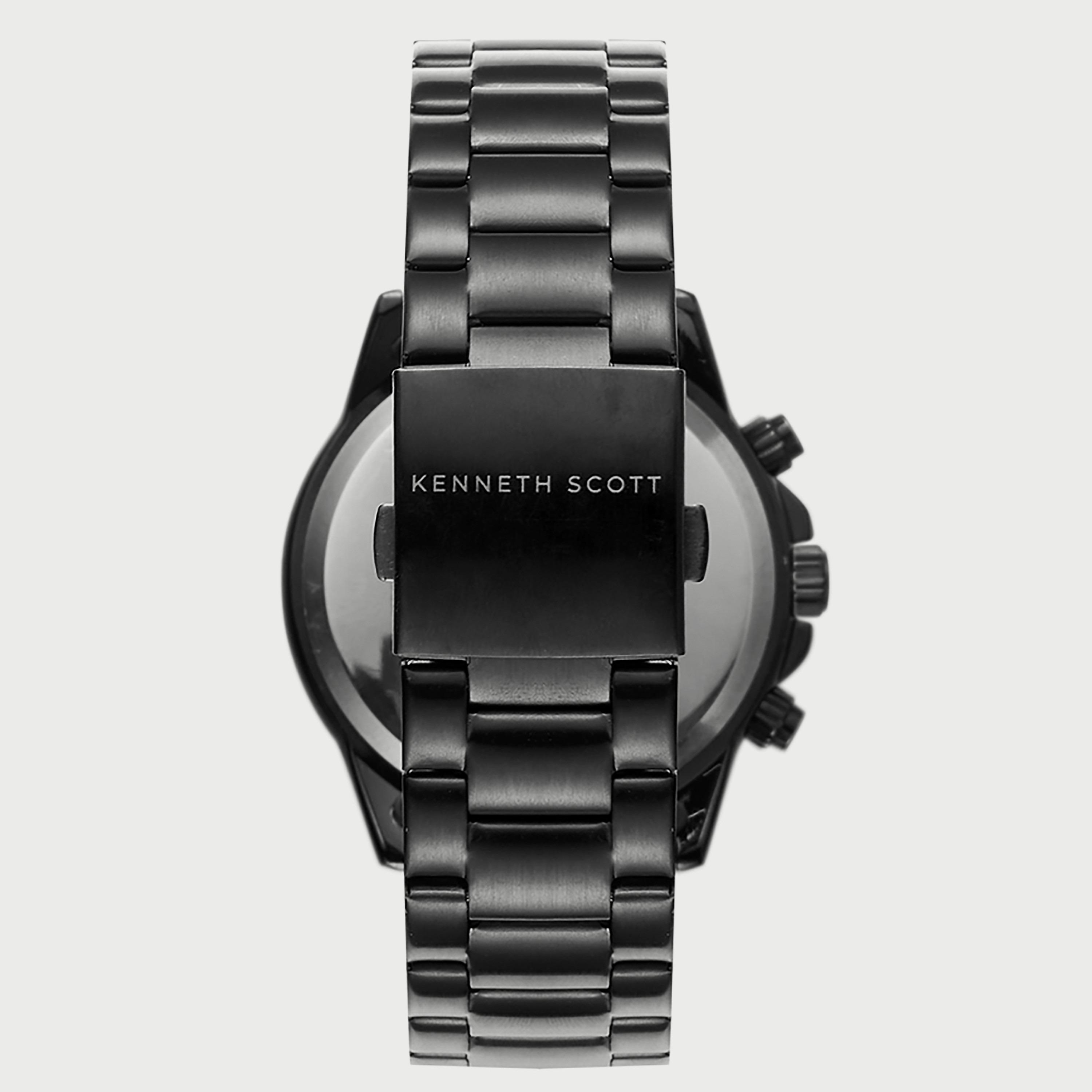 K22102-BBBB "ساعة" كرونوغراف سوداء بسوار ستانلس ستيل من كينيث سكوت للرجال -men-watchesandjewellery-watches-image-3