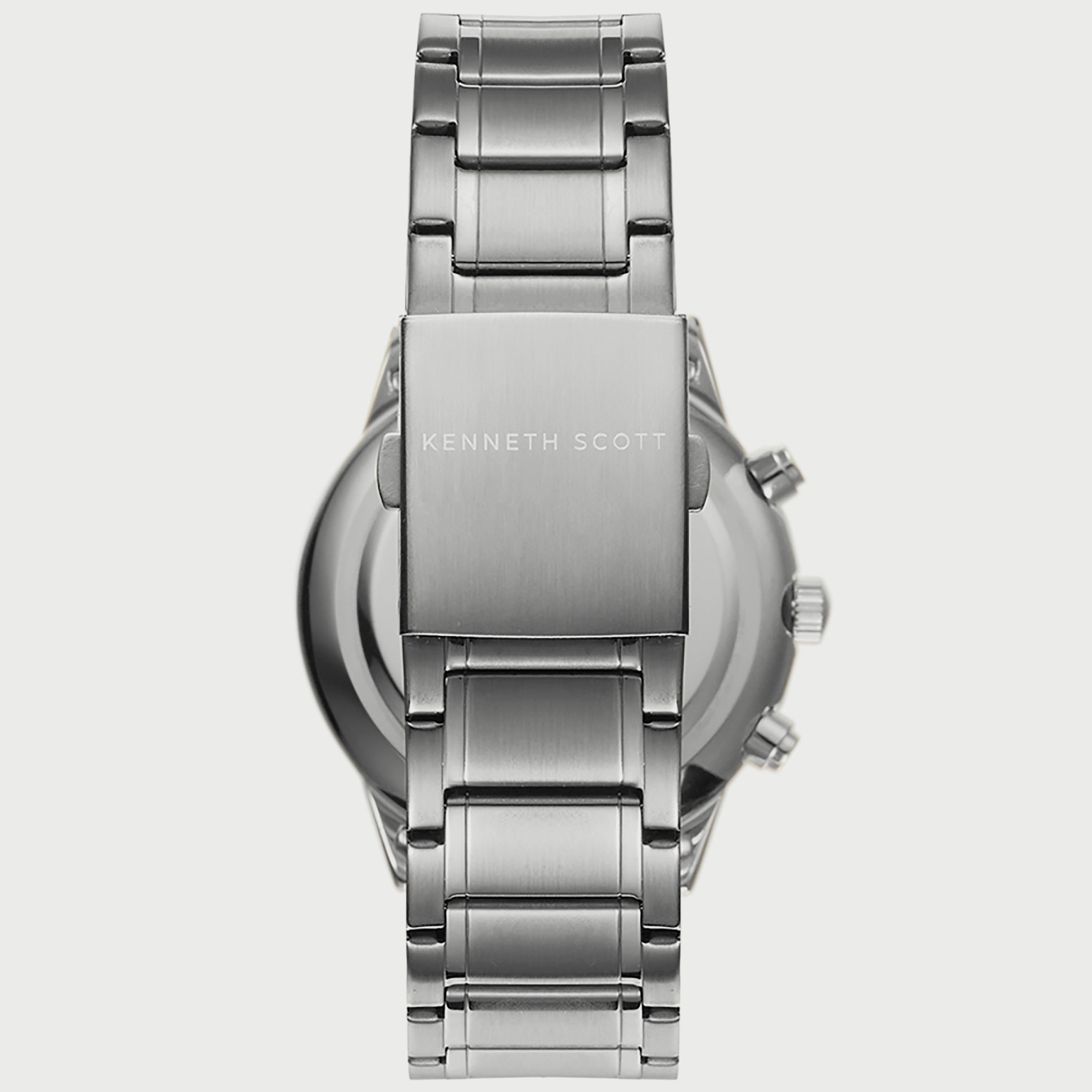 K22103-SBSW "ساعة" كرونوغراف فضية بسوار ستانلس ستيل من كينيث سكوت للرجال -men-watchesandjewellery-watches-image-3