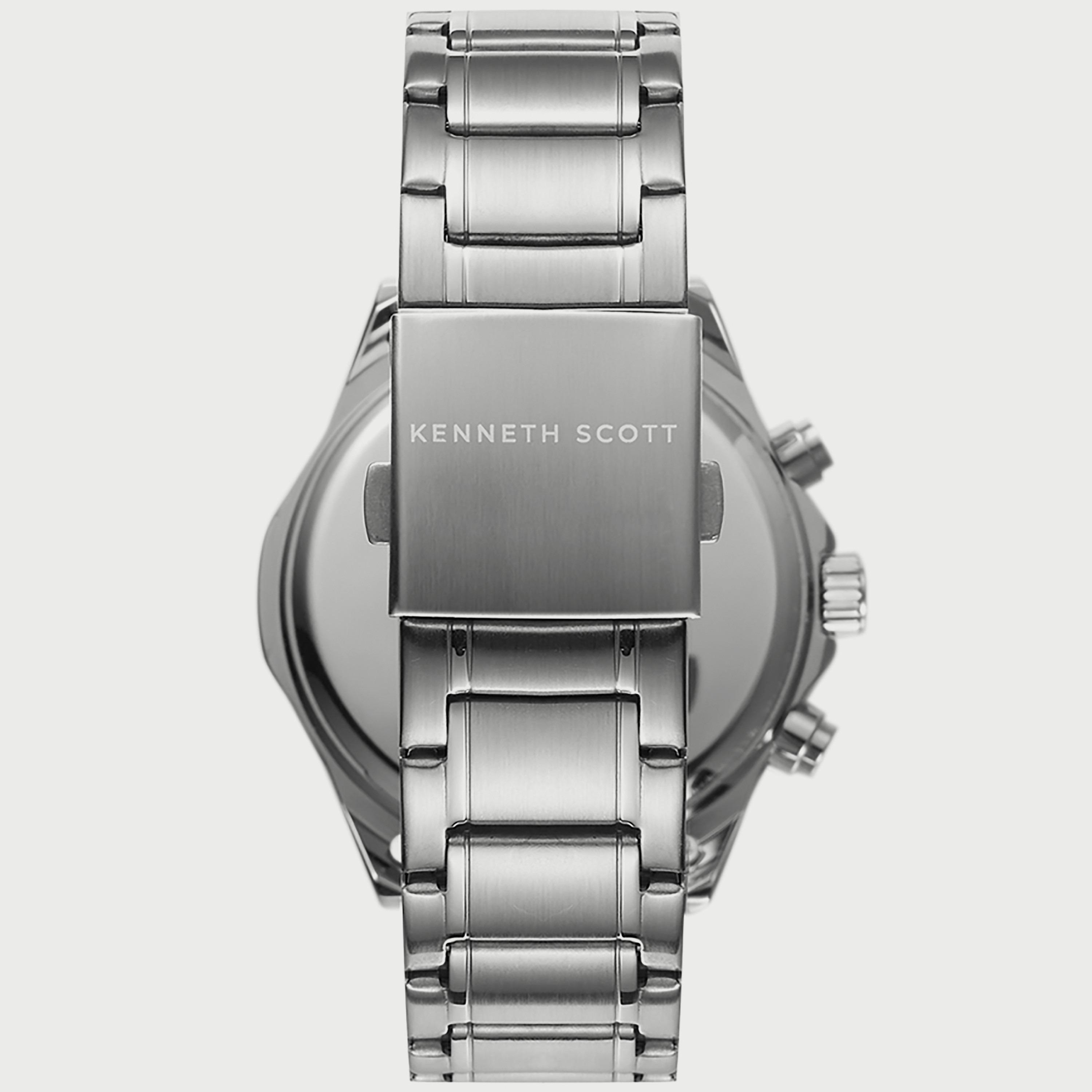 K22104-SBSB "ساعة" كرونوغراف فضية بسوار ستانلس ستيل من كينيث سكوت للرجال -men-watchesandjewellery-watches-image-3