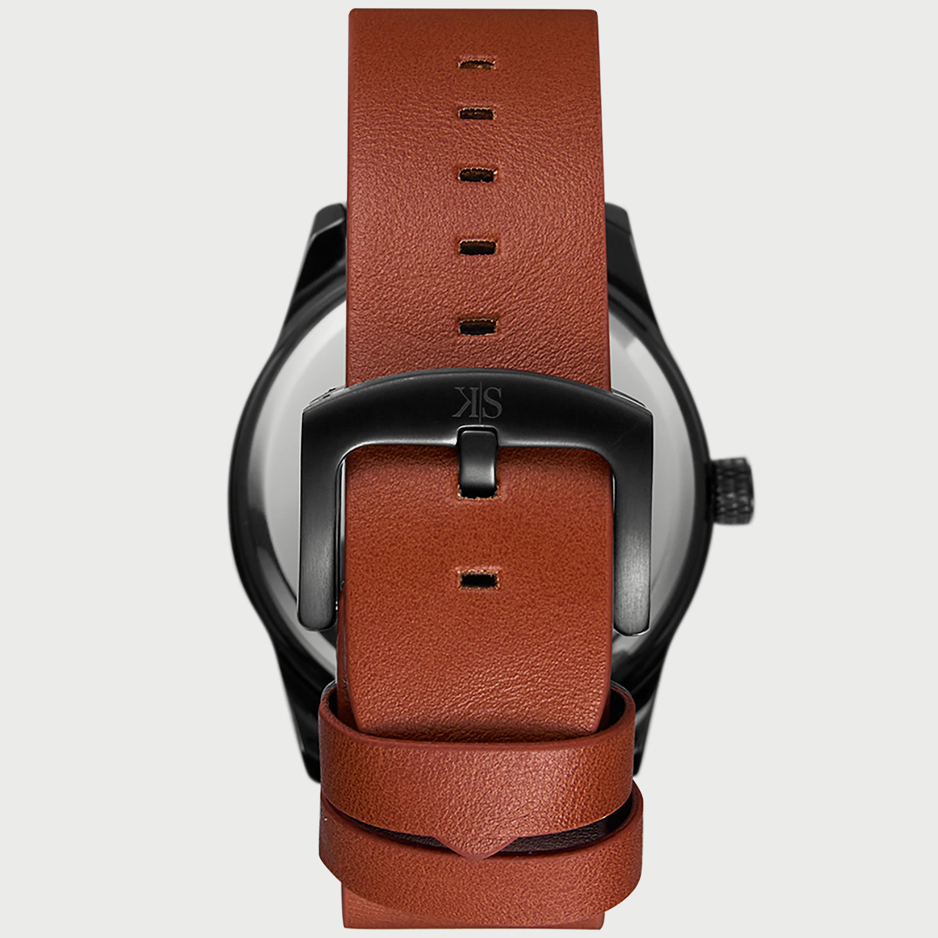 K22006-BLEB "ساعة" أنالوج بسوار جلدي بني للرجال من كينيث سكوت -men-watchesandjewellery-watches-image-3