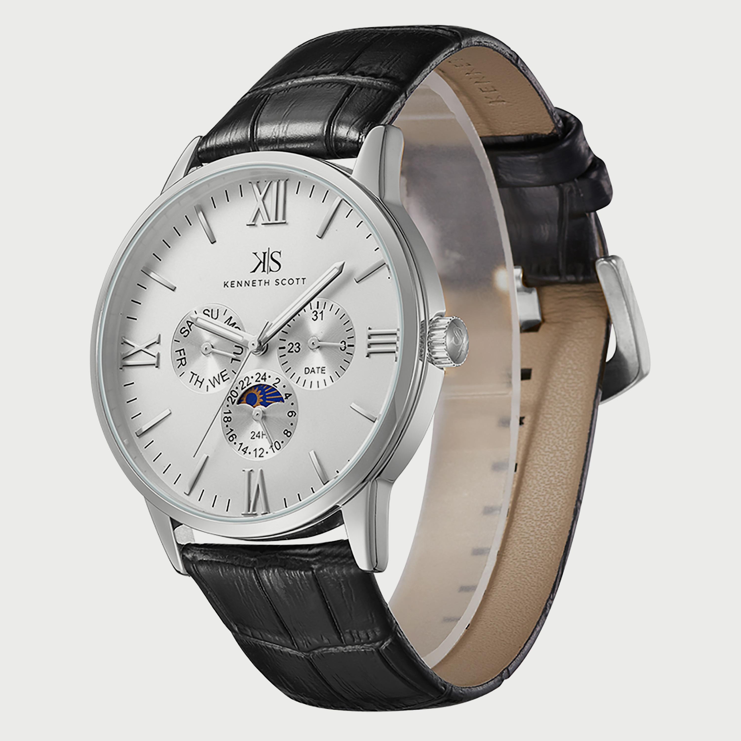 K22107-SLBW "ساعة" أنالوج بسوار جلدي اسود للرجال من كينيث سكوت -men-watchesandjewellery-watches-image-2