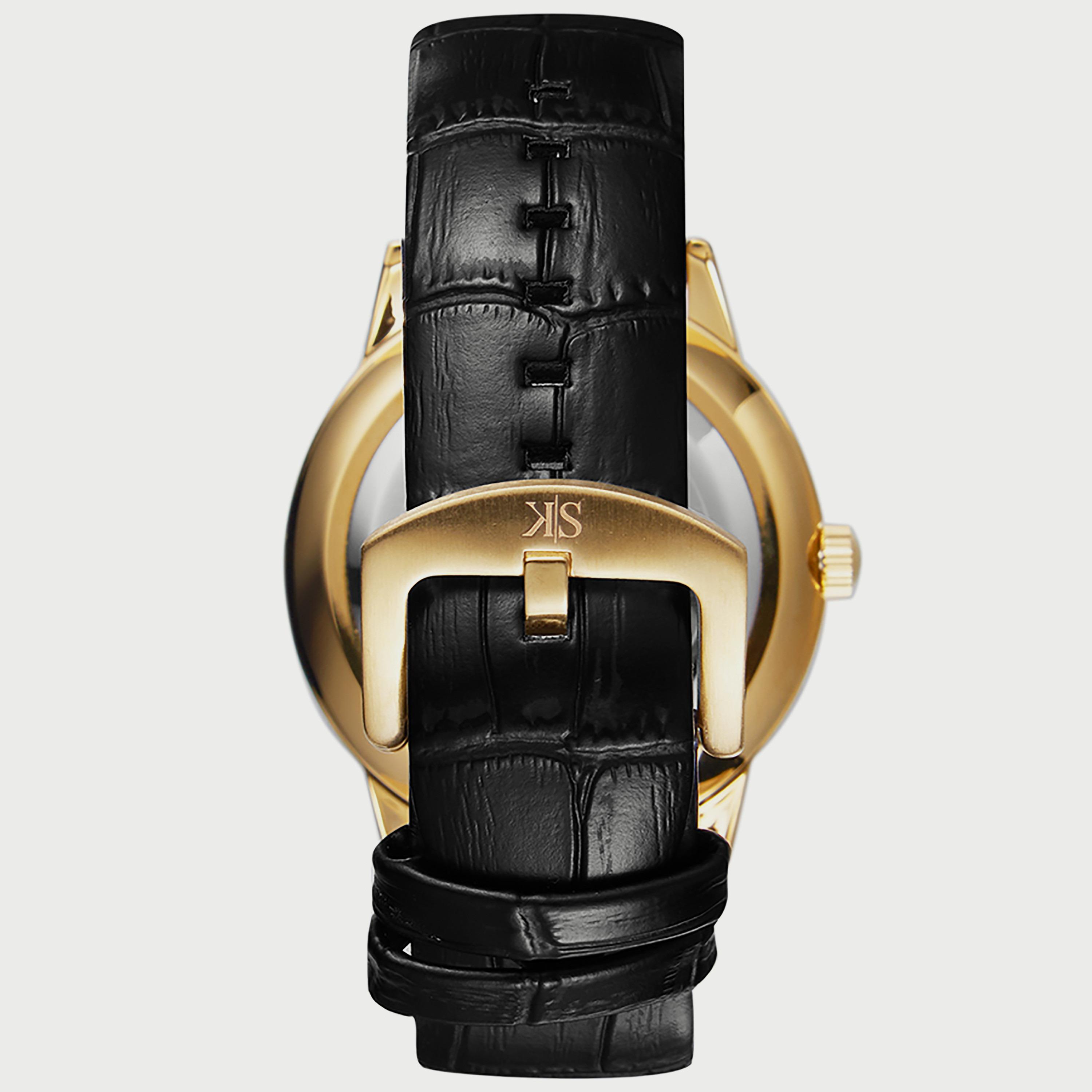 K22107-GLBB "ساعة" أنالوج بسوار جلدي اسود للرجال من كينيث سكوت -men-watchesandjewellery-watches-image-3