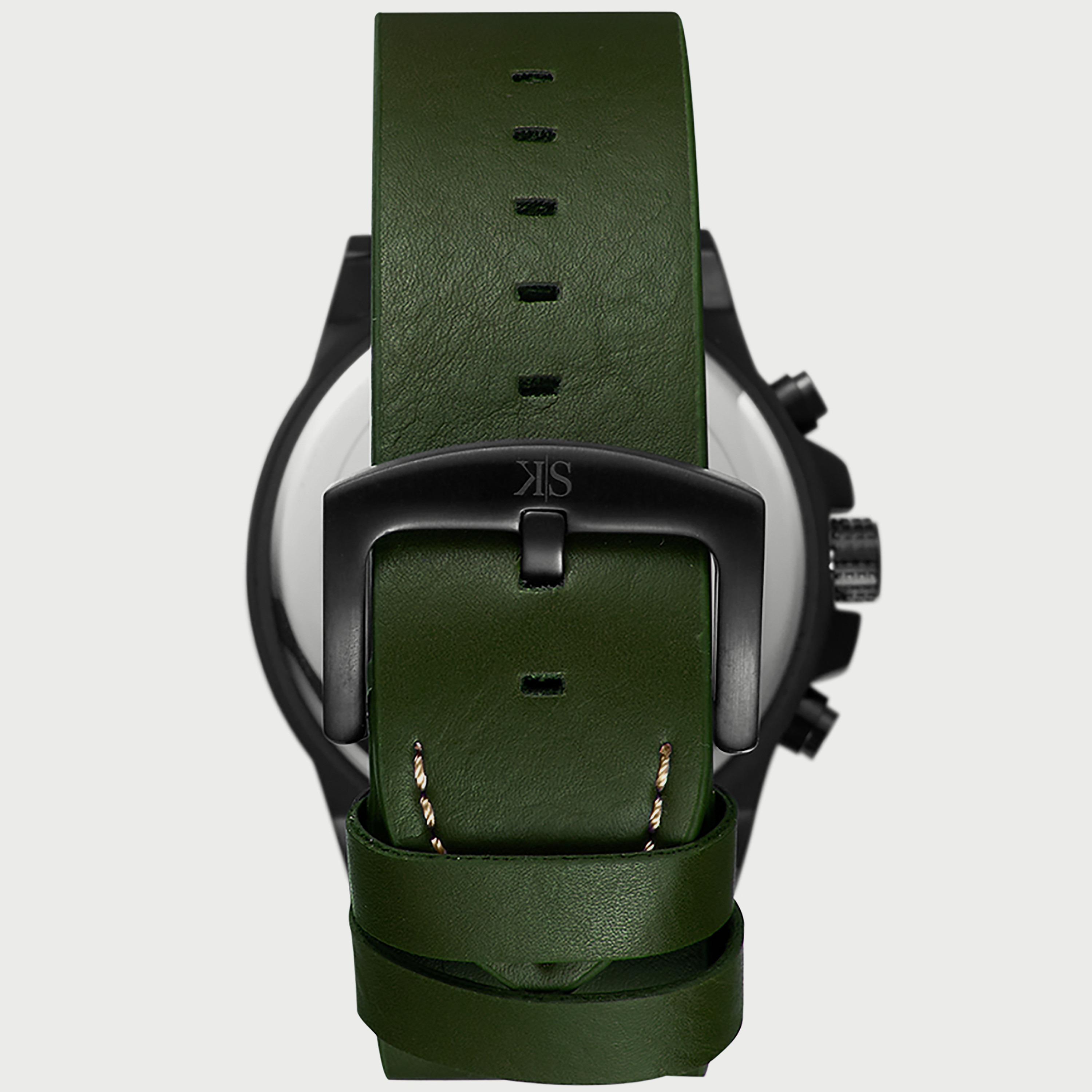 K22108-BLHH "ساعة" كرونوغراف بسوار جلدي اخضر للرجال من كينيث سكوت -men-watchesandjewellery-watches-image-3