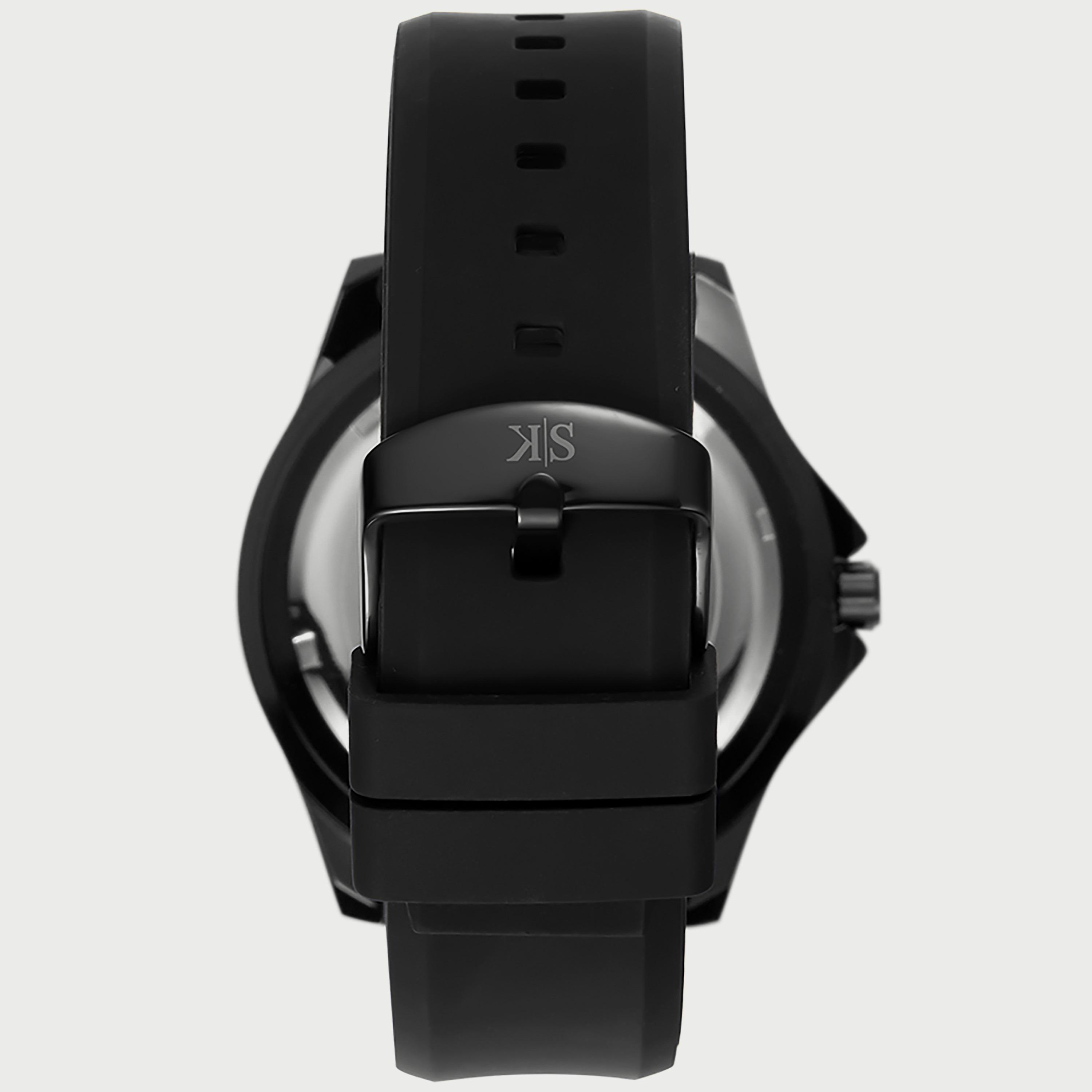 Kenneth Scott Men's Black Analog Silicone Strap Watch K22009-BSBN | 48 MM-men-watchesandjewellery-watches-image-3