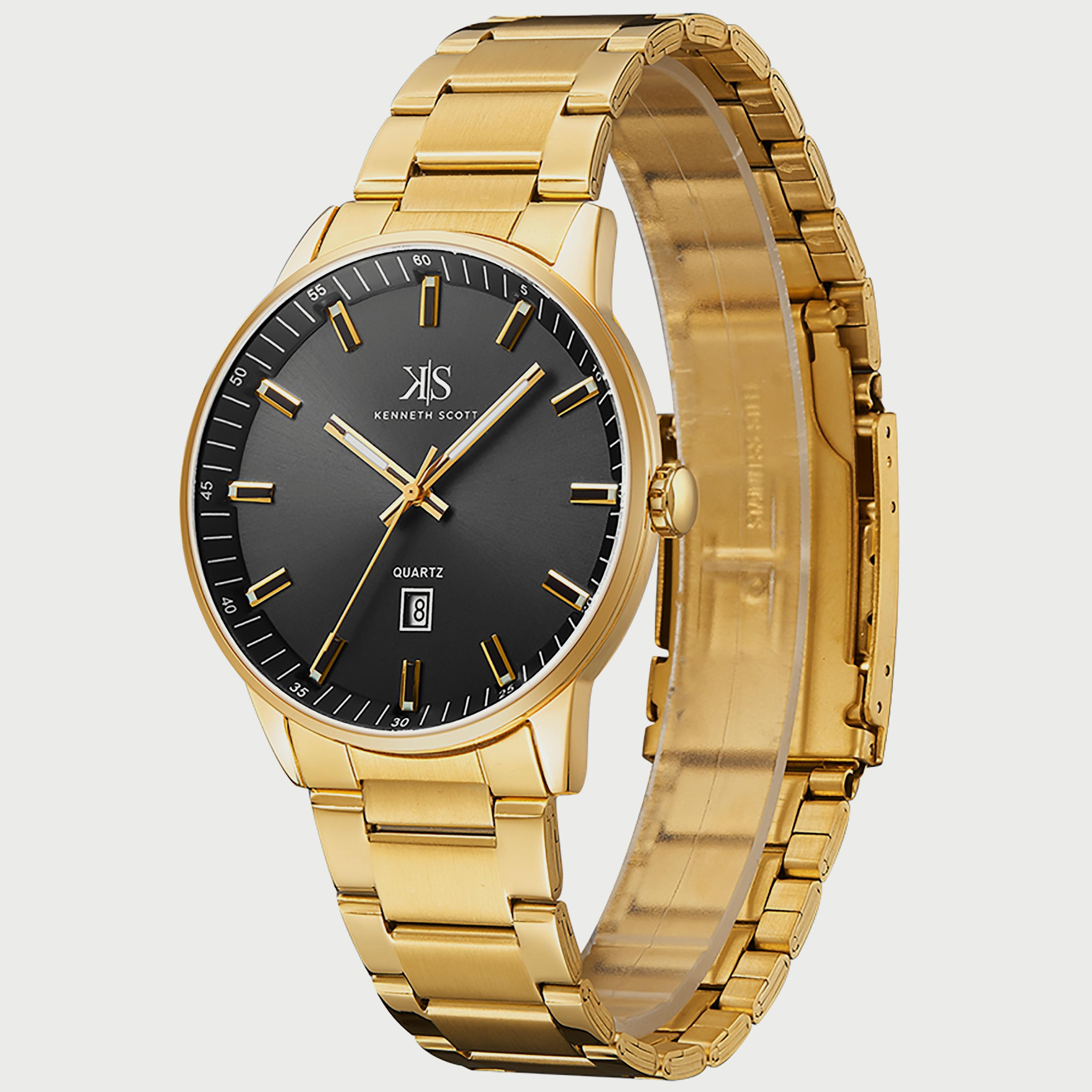 K22010-GBGB "ساعة" أنالوج ذهبية بسوار ستانلس ستيل من كينيث سكوت للرجال -men-watchesandjewellery-watches-image-2