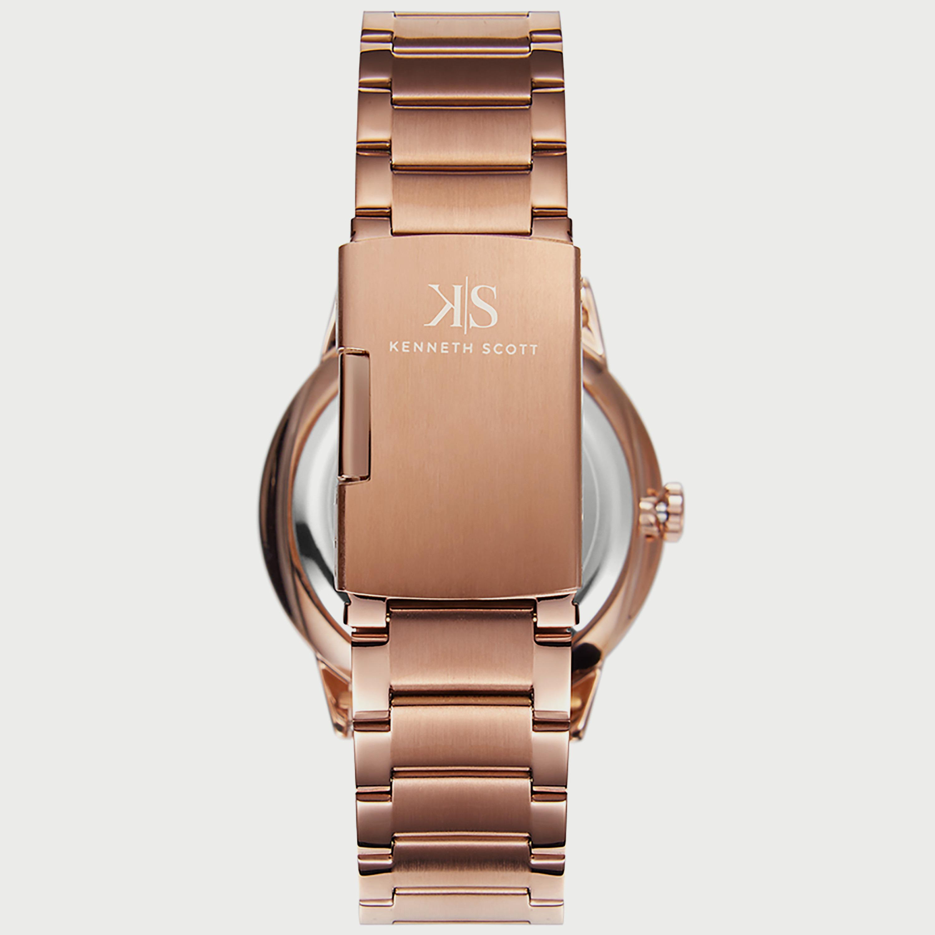 Kenneth Scott Men's Rose Gold Analog Stainless Steel Strap Watch K22010-RBKW | 42 MM-men-watchesandjewellery-watches-image-3
