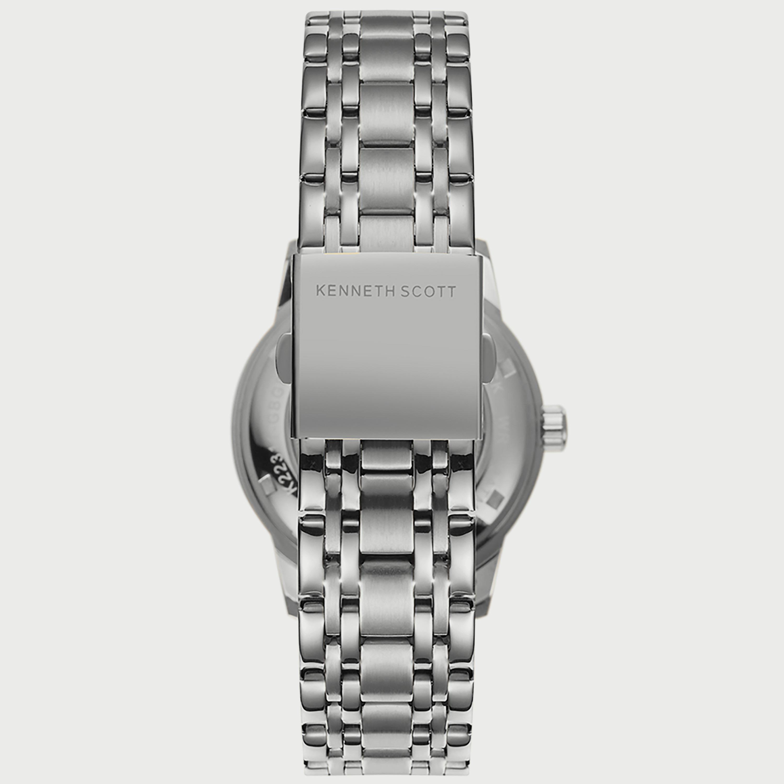 K22311-SBSB "ساعة" فضية بسوار ستانلس ستيل أوتوماتيكي من كينيث سكوت للرجال -men-watchesandjewellery-watches-image-3