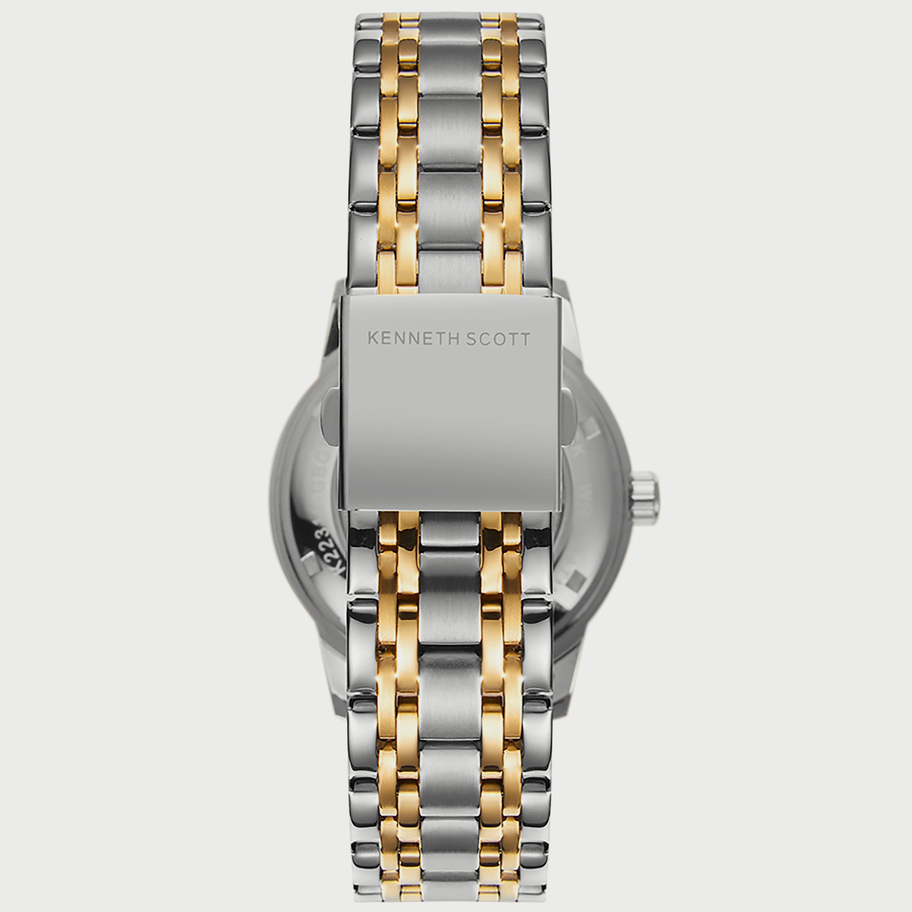 K22311-TBTB "ساعة" فضية وذهبية بسوار ستانلس ستيل أوتوماتيكي من كينيث سكوت للرجال -men-watchesandjewellery-watches-image-3