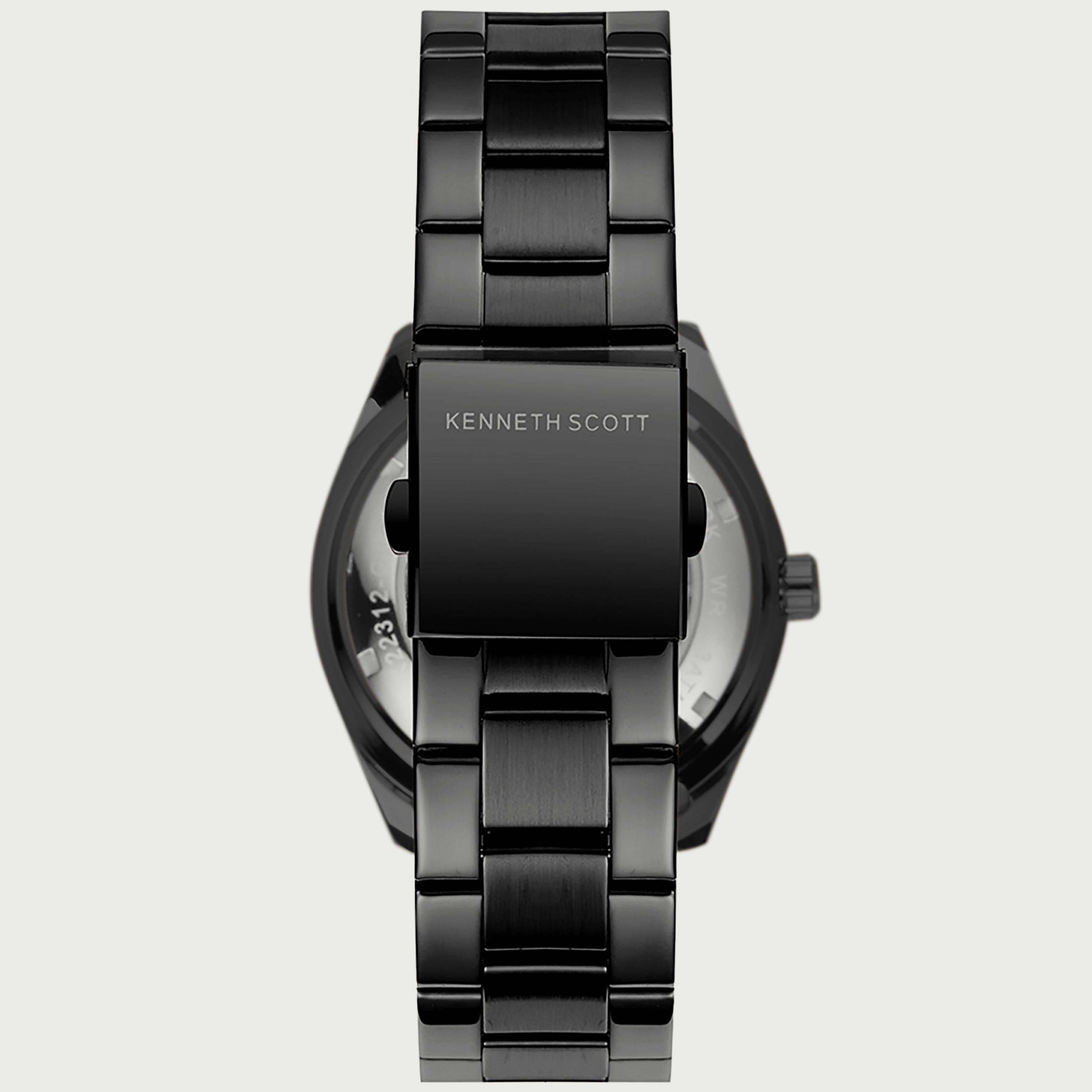 K22312-BBBB "ساعة" سوداء بسوار ستانلس ستيل أوتوماتيكي من كينيث سكوت للرجال -men-watchesandjewellery-watches-image-3