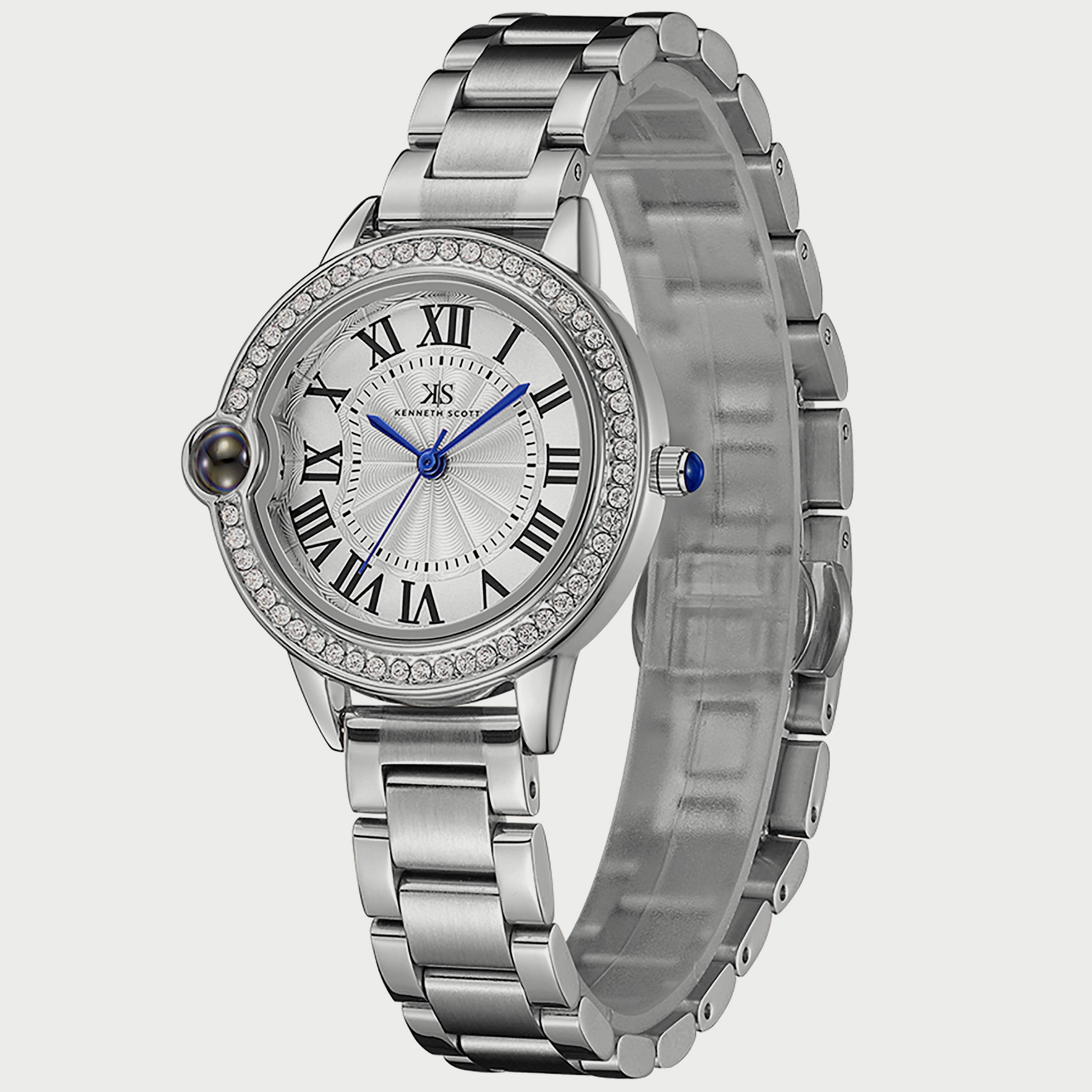 Kenneth Scott Women's Silver Analog Stainless Steel Strap Watch K22530-SBSW-women-watchesandjewellery-watches-image-2