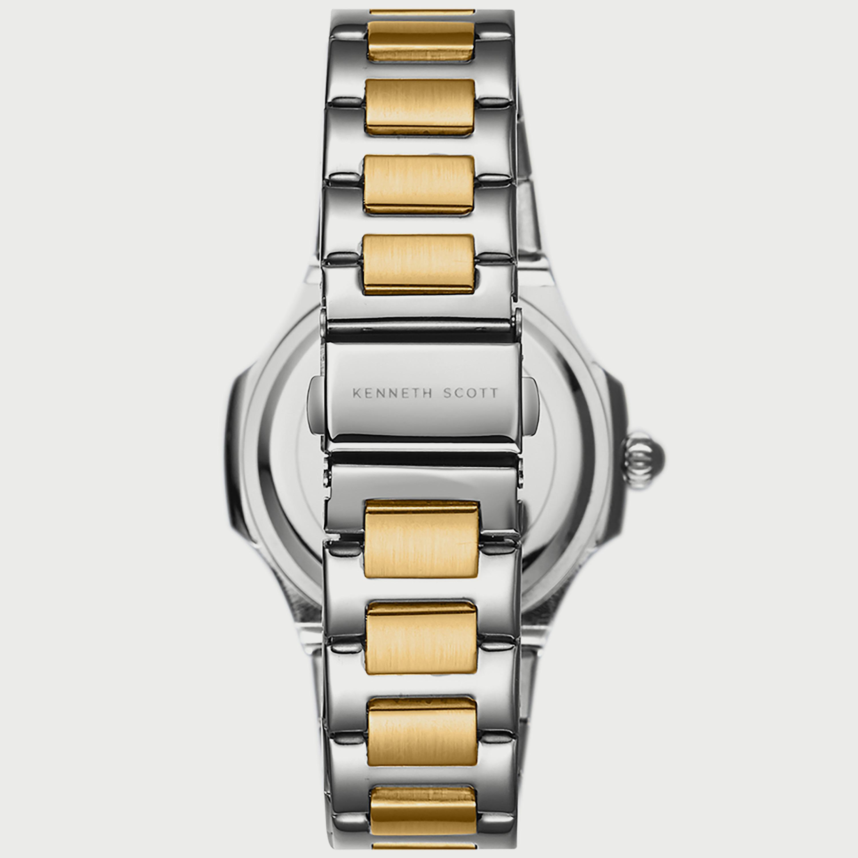 K22034-TBTW "ساعة" أنالوج فضية وذهبية بسوار ستانلس ستيل من كينيث سكوت للرجال -men-watchesandjewellery-watches-image-3