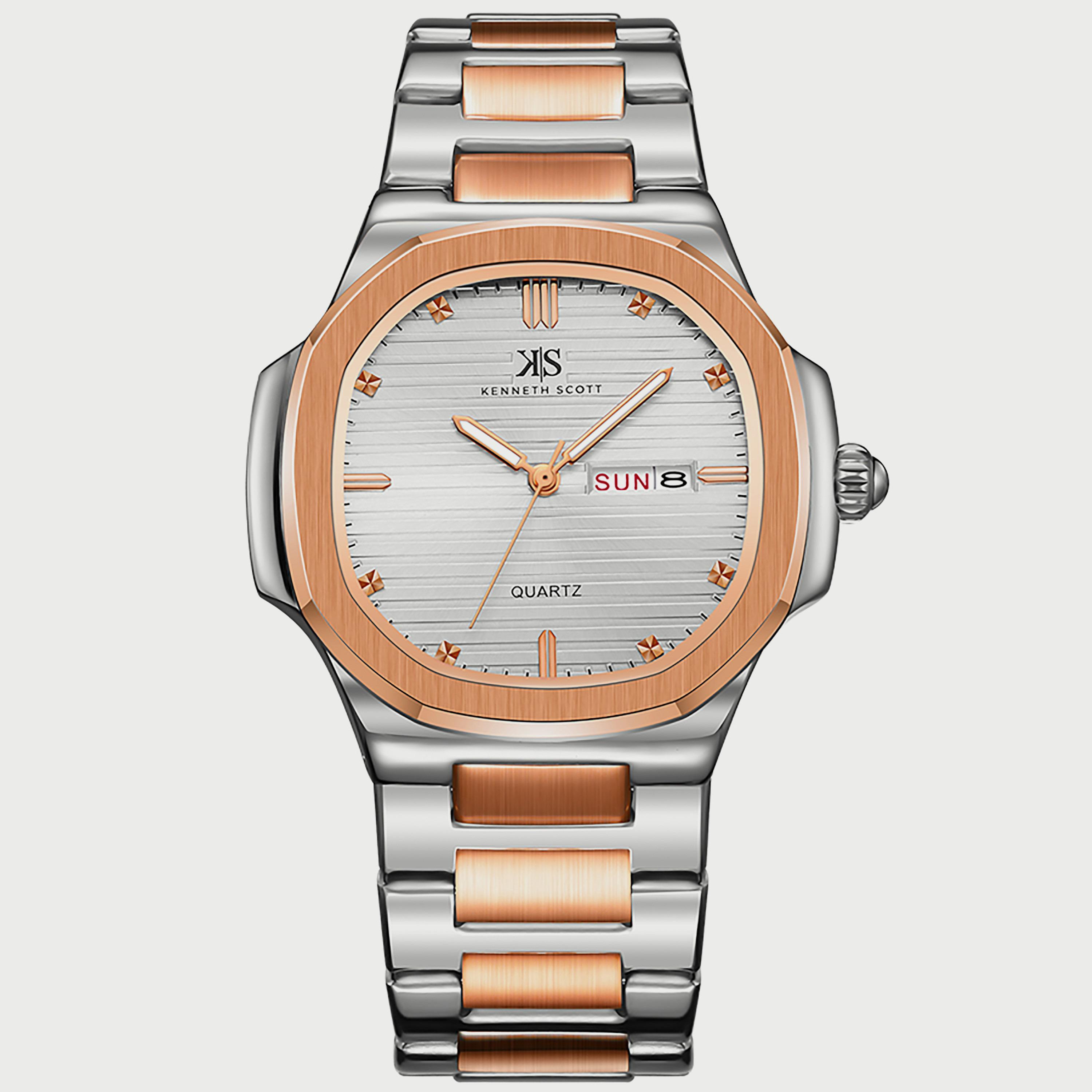 ساعة أنالوج سوداء بحزام جلد للرجال من كاسيو -  MTP-V001GL-7BUDF-men-watchesandjewellery-watches-image-1