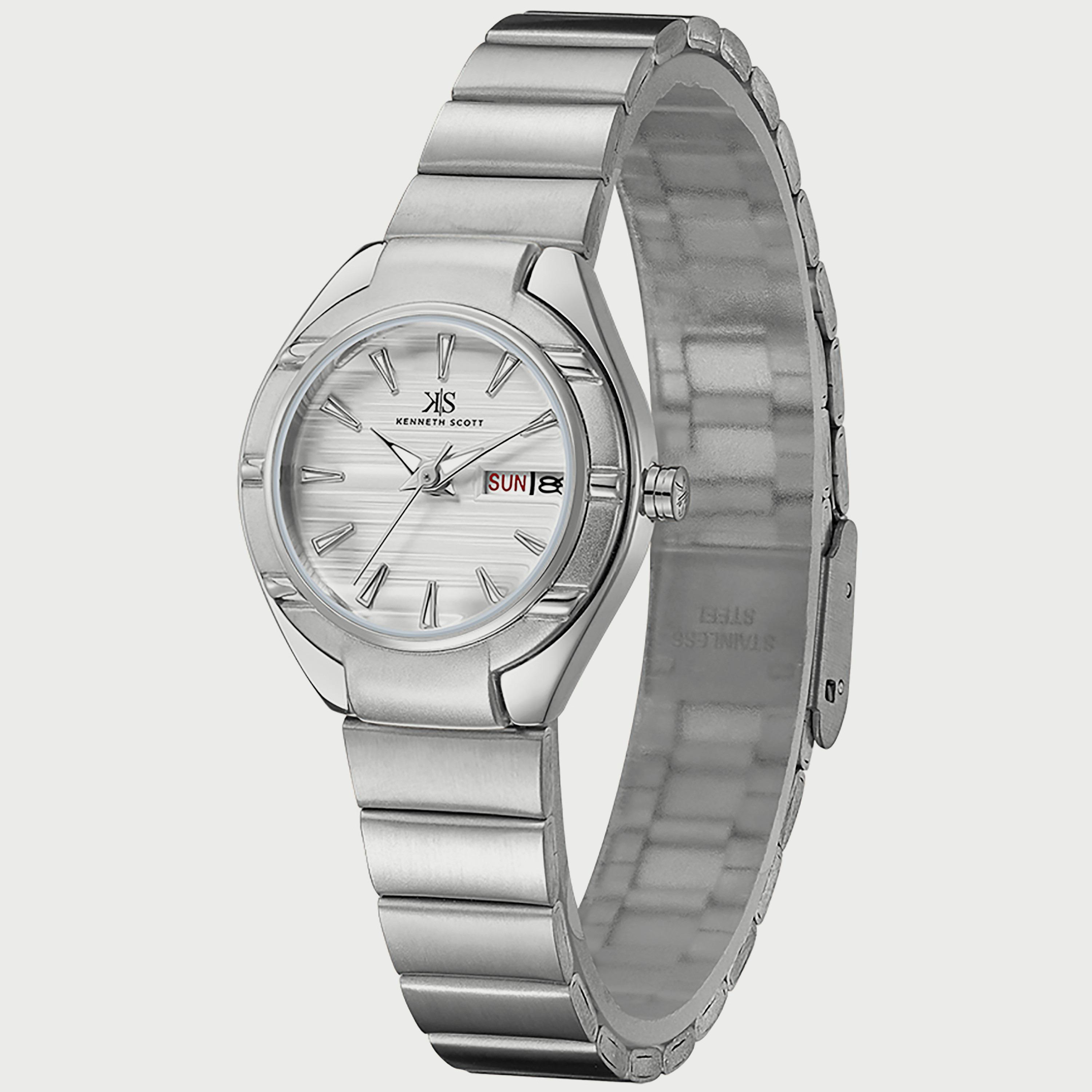 K22035-SBSW-L "ساعة" أنالوج فضية بسوار ستانلس ستيل من كينيث سكوت للنساء -women-watchesandjewellery-watches-image-2