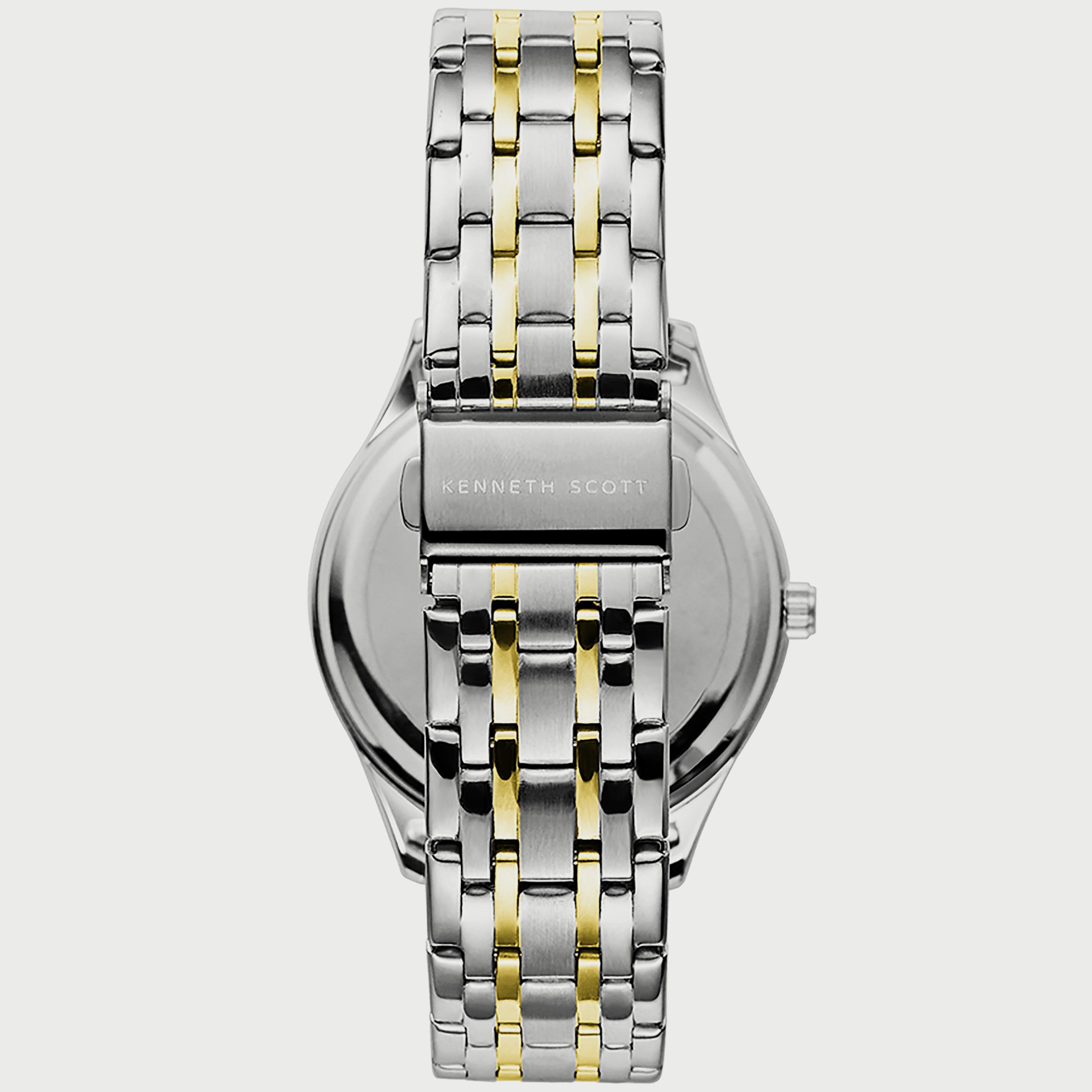 K22014-TBTW "ساعة" أنالوج فضية وذهبية بسوار ستانلس ستيل من كينيث سكوت للرجال -men-watchesandjewellery-watches-image-3