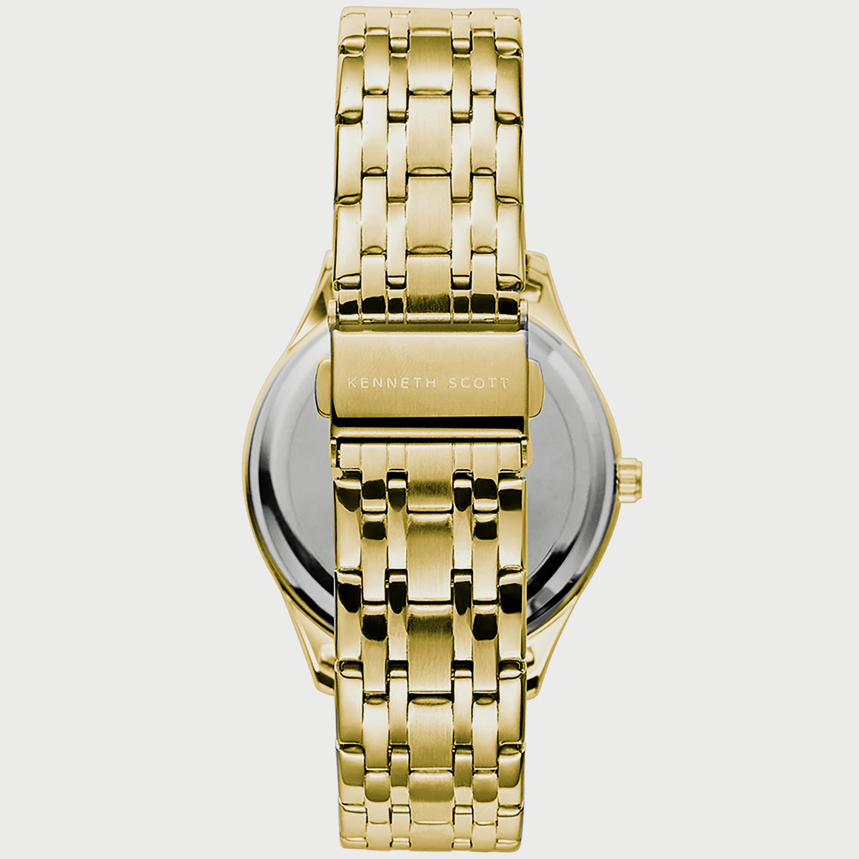 K22014-GBGC "ساعة" أنالوج ذهبية بسوار ستانلس ستيل من كينيث سكوت للرجال -men-watchesandjewellery-watches-image-3