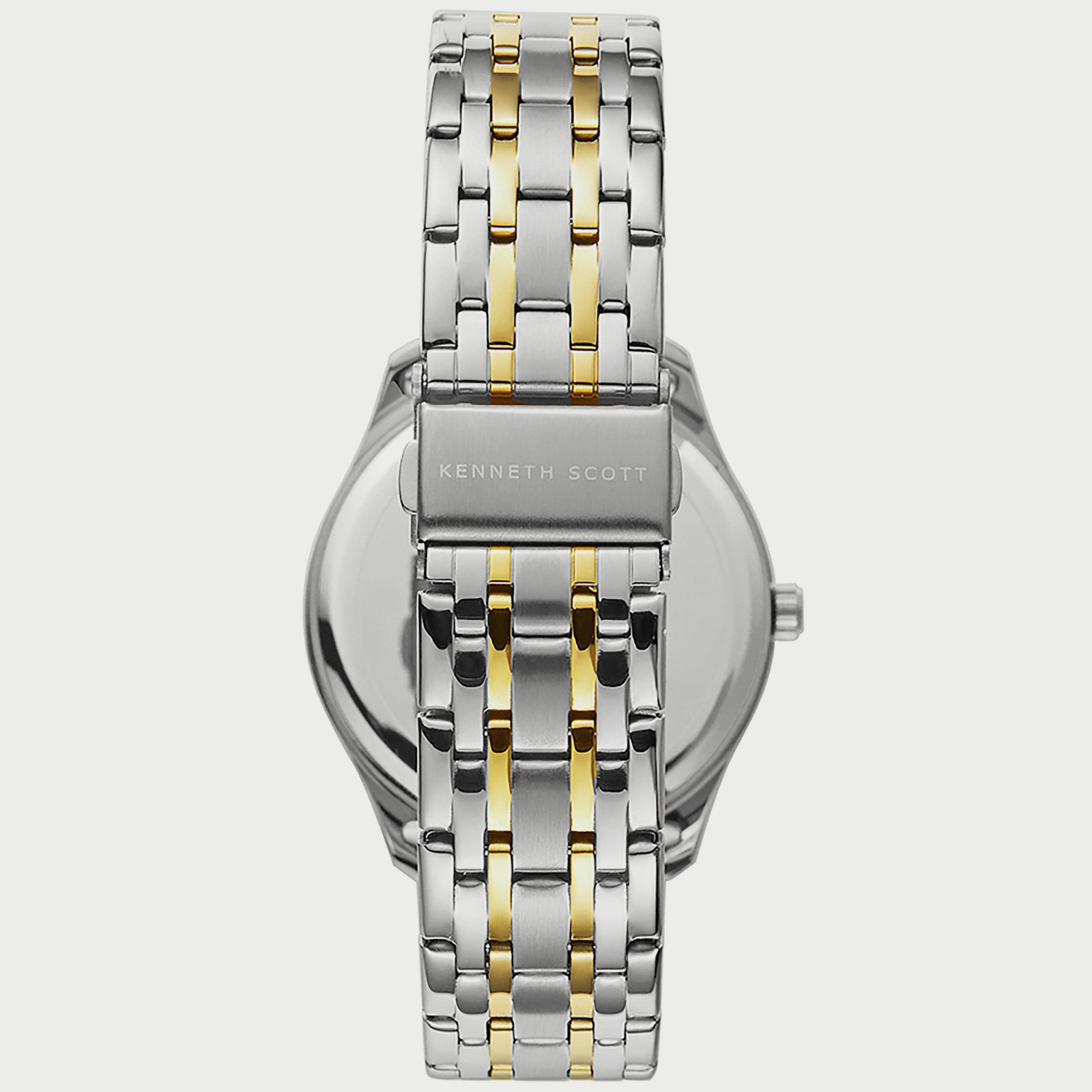 K22015-TBTB "ساعة" أنالوج فضية وذهبية بسوار ستانلس ستيل من كينيث سكوت للرجال -men-watchesandjewellery-watches-image-3