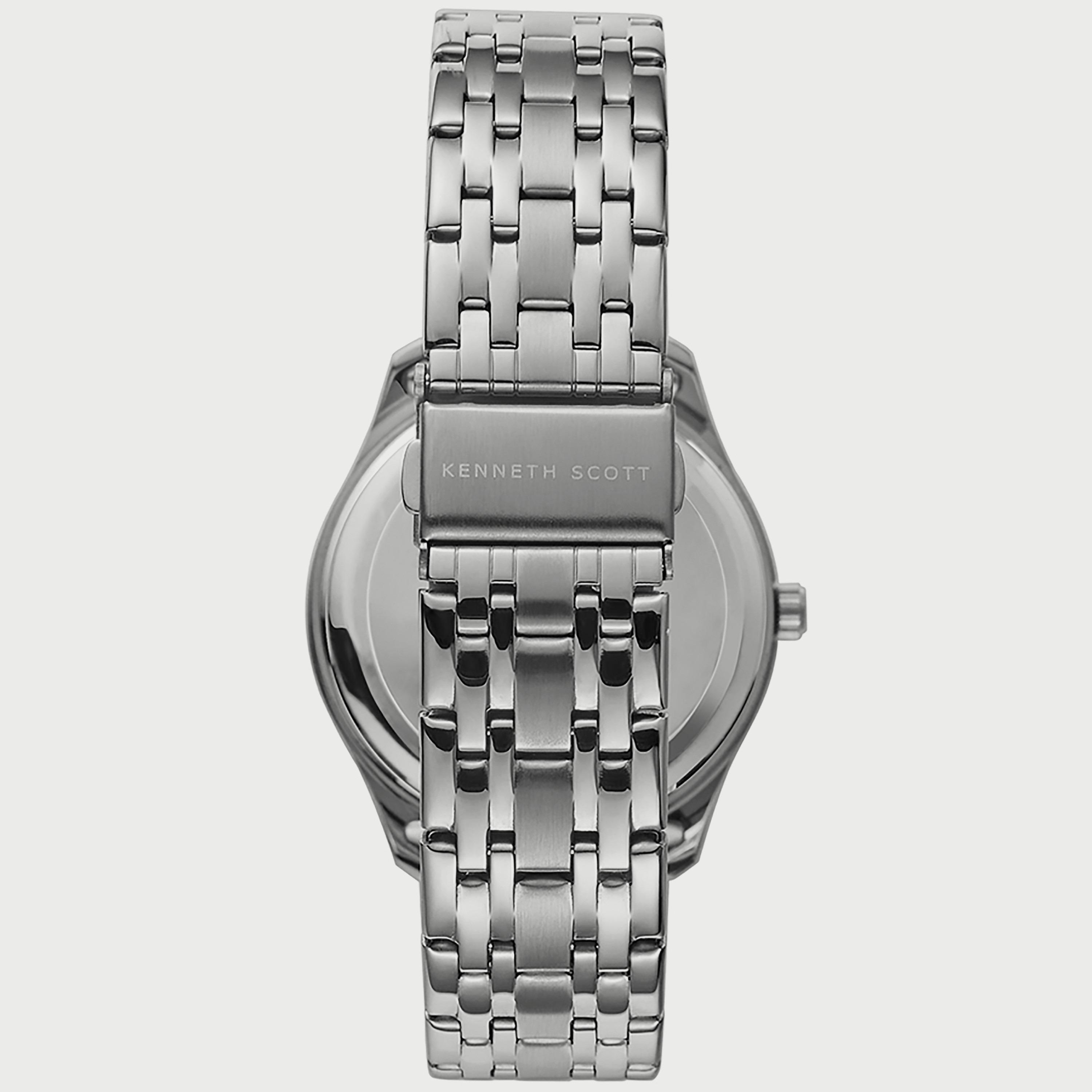 K22016-SBSB "ساعة" أنالوج فضية بسوار ستانلس ستيل من كينيث سكوت للرجال -men-watchesandjewellery-watches-image-3