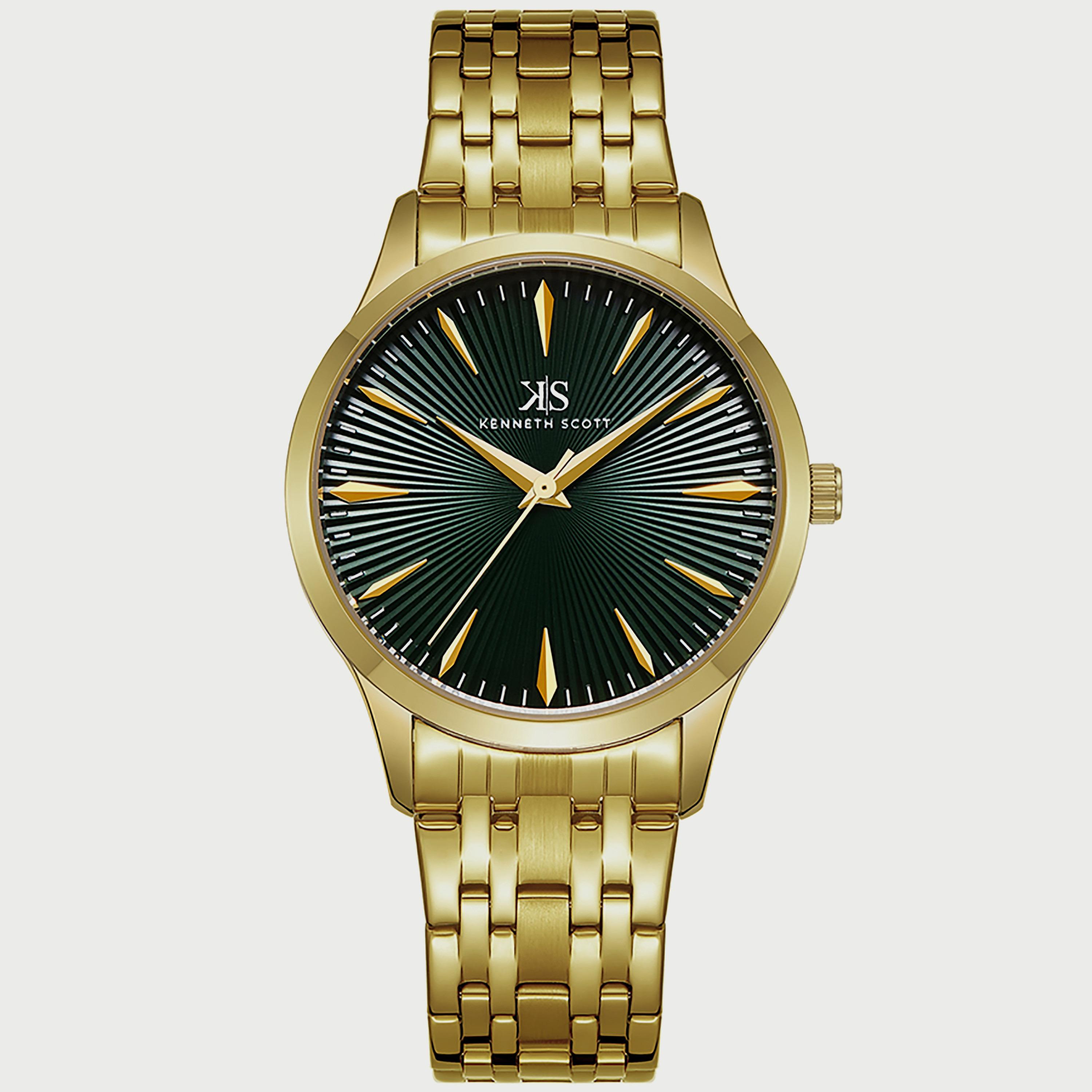 K22016-GBGH "ساعة" أنالوج ذهبية بسوار ستانلس ستيل من كينيث سكوت للرجال -men-watchesandjewellery-watches-image-1
