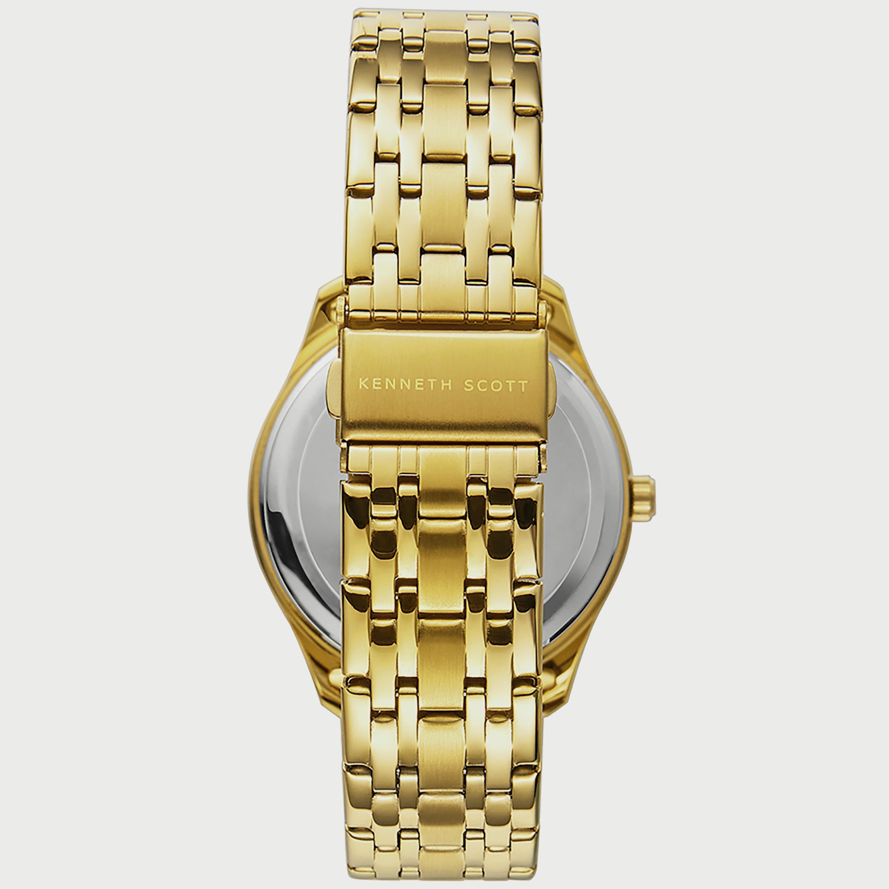 K22016-GBGH "ساعة" أنالوج ذهبية بسوار ستانلس ستيل من كينيث سكوت للرجال -men-watchesandjewellery-watches-image-3