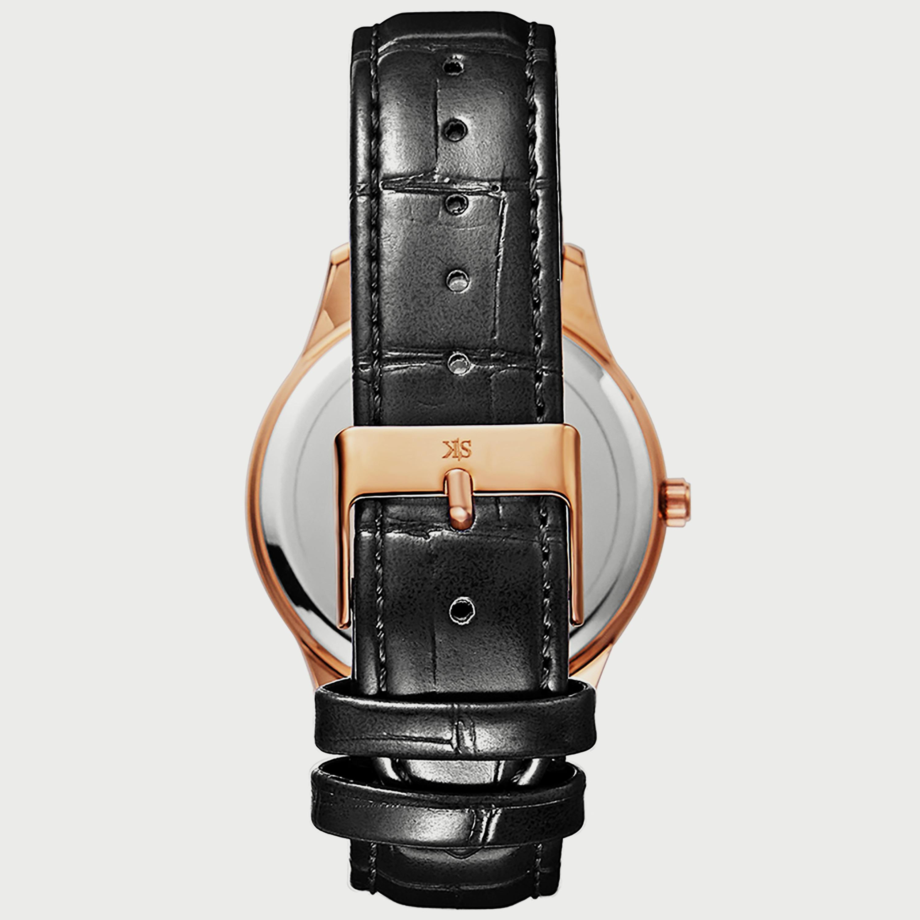 Kenneth Scott Men's Black Analog Polyurethane Strap Watch K22016-RLBW | 40 MM-men-watchesandjewellery-watches-image-3