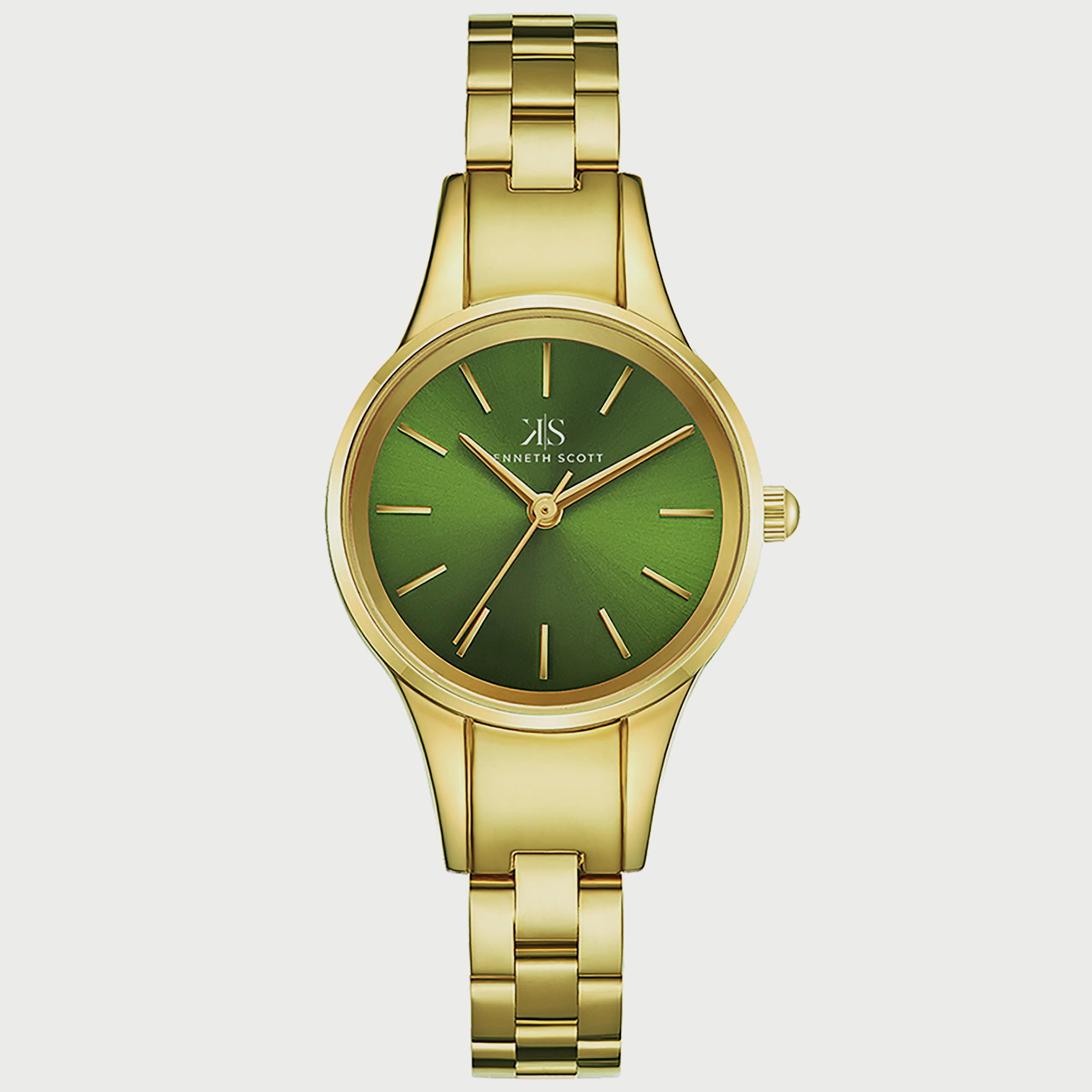 K22517-GBGH "ساعة" أنالوج ذهبية بسوار ستانلس ستيل من كينيث سكوت للنساء -women-watchesandjewellery-watches-image-1