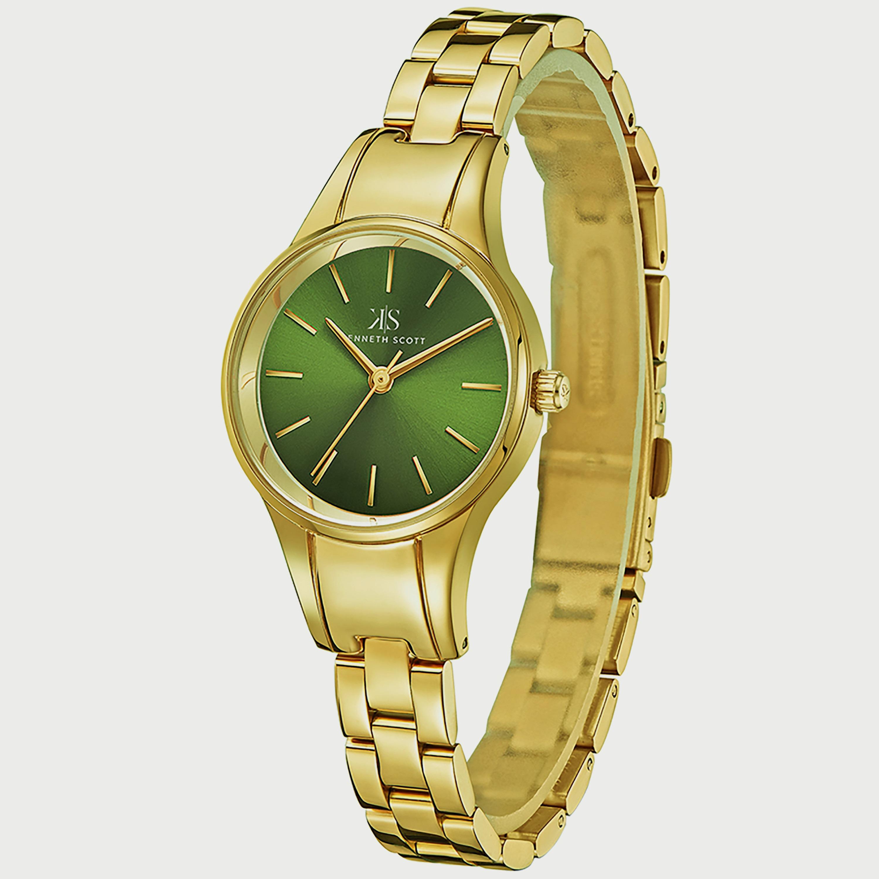 K22517-GBGH "ساعة" أنالوج ذهبية بسوار ستانلس ستيل من كينيث سكوت للنساء -women-watchesandjewellery-watches-image-2