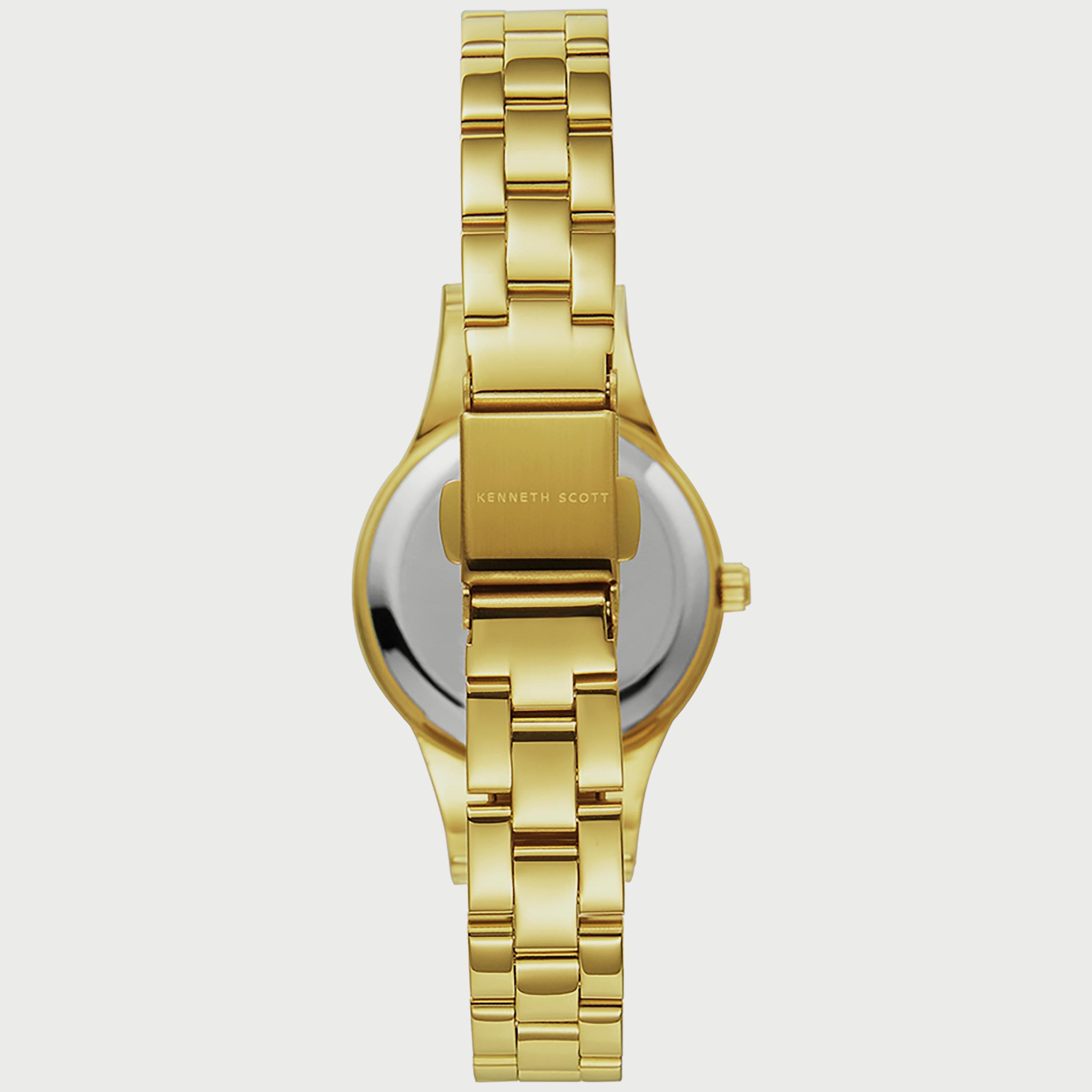 K22517-GBGH "ساعة" أنالوج ذهبية بسوار ستانلس ستيل من كينيث سكوت للنساء -women-watchesandjewellery-watches-image-3