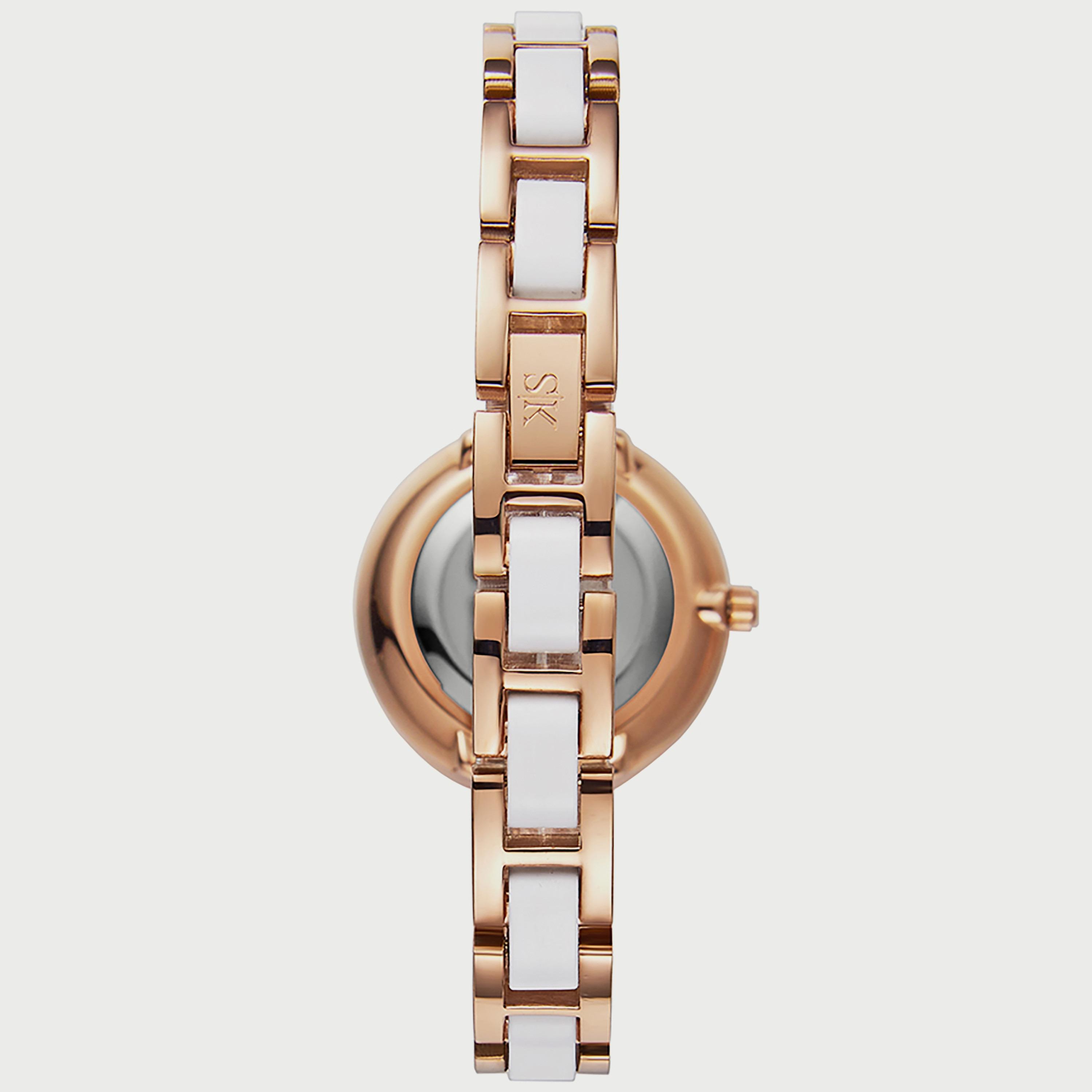 K22521-KCWW "ساعة" كينيث سكوت بسوار أنالوج الاي بلون فضي وذهبي وردي للنساء -women-watchesandjewellery-watches-image-3