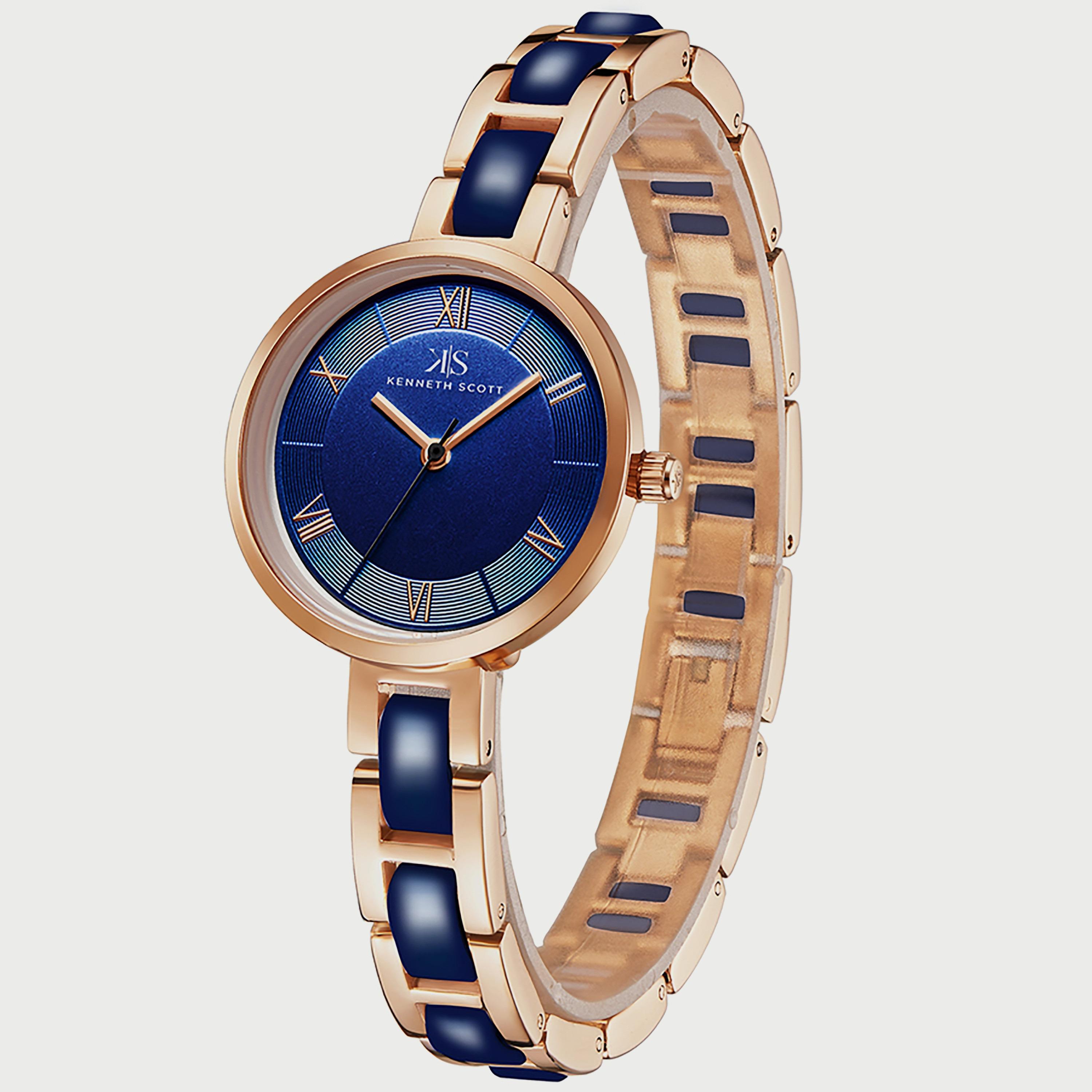  00JSS012N002 - ساعة انالوج من اوماكس للنساء بمينا اسود مع سوار فضي وذهبي -women-watchesandjewellery-watches-image-2