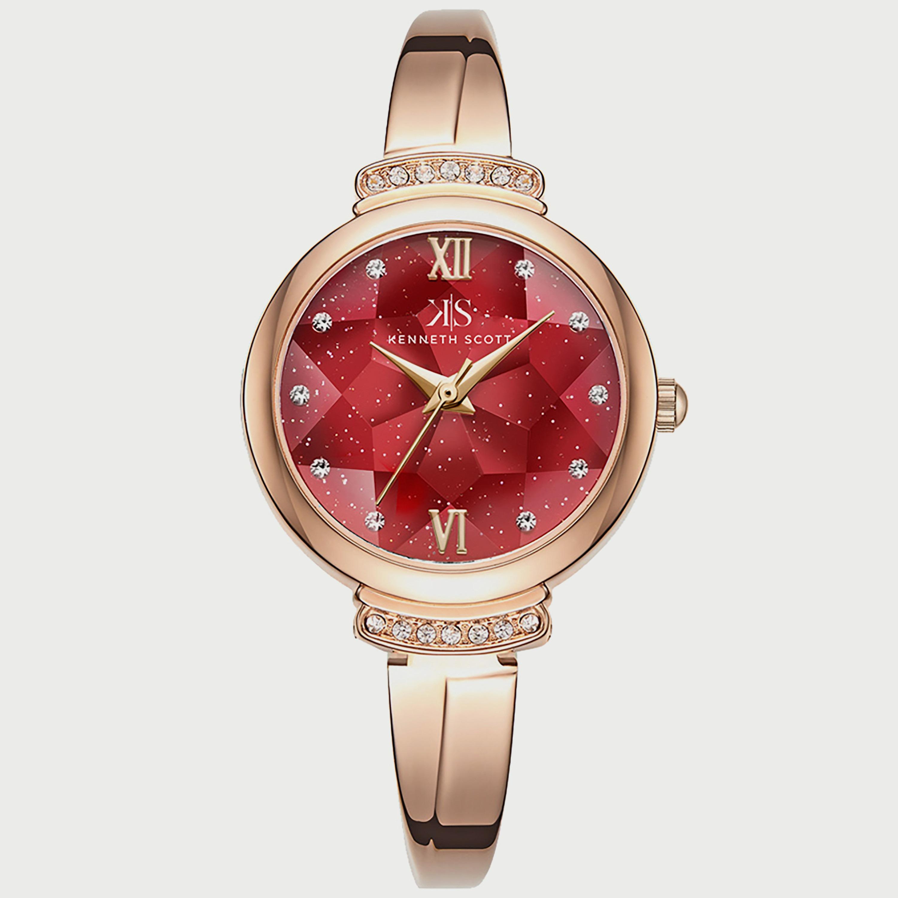 ساعة سوناتا ذهبية وردية ذات انالوج بسوار ستانلس ستيل | 8151WM06-women-watchesandjewellery-watches-image-1