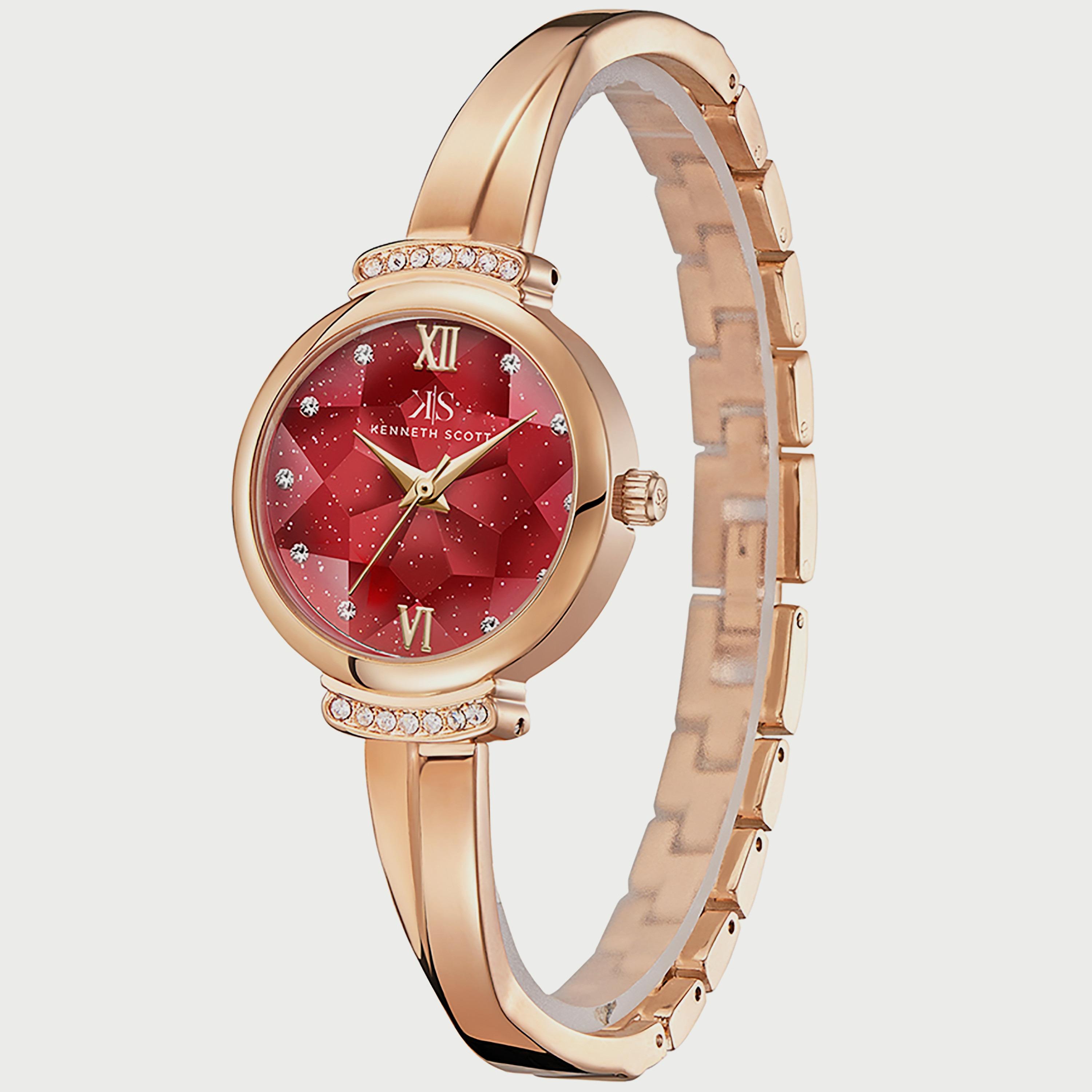 ساعة سوناتا ذهبية وردية ذات انالوج بسوار ستانلس ستيل | 8151WM06-women-watchesandjewellery-watches-image-2