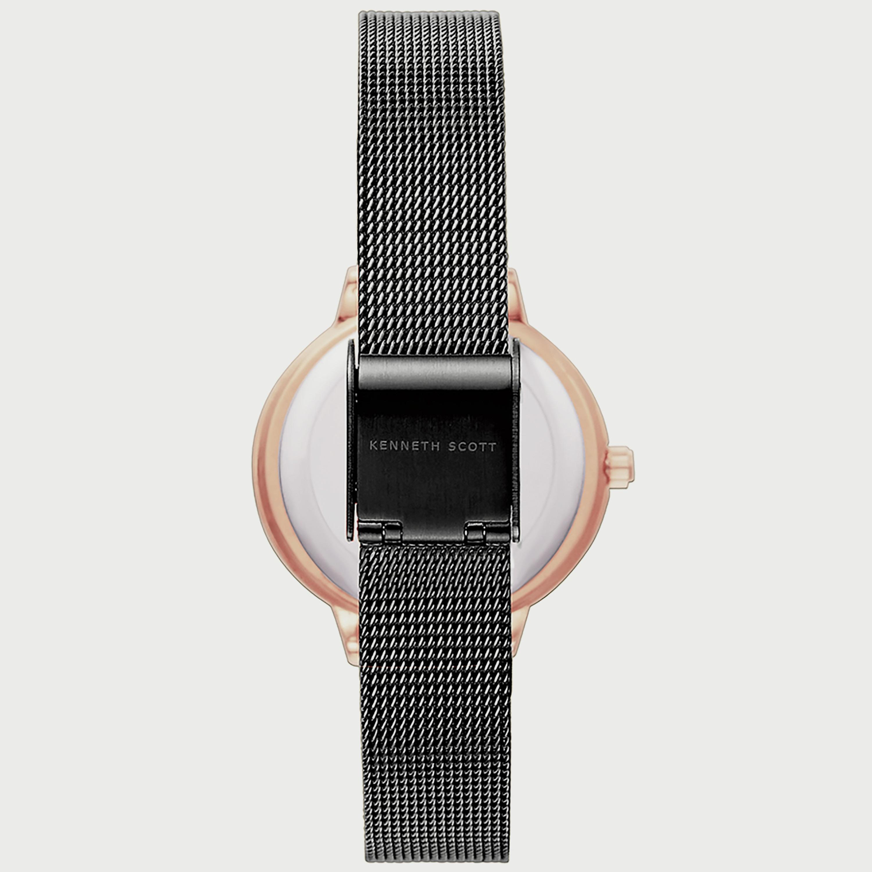 Kenneth Scott Women's Black Analog Stainless Steel Strap Watch K22523-RMBB-women-watchesandjewellery-watches-image-3
