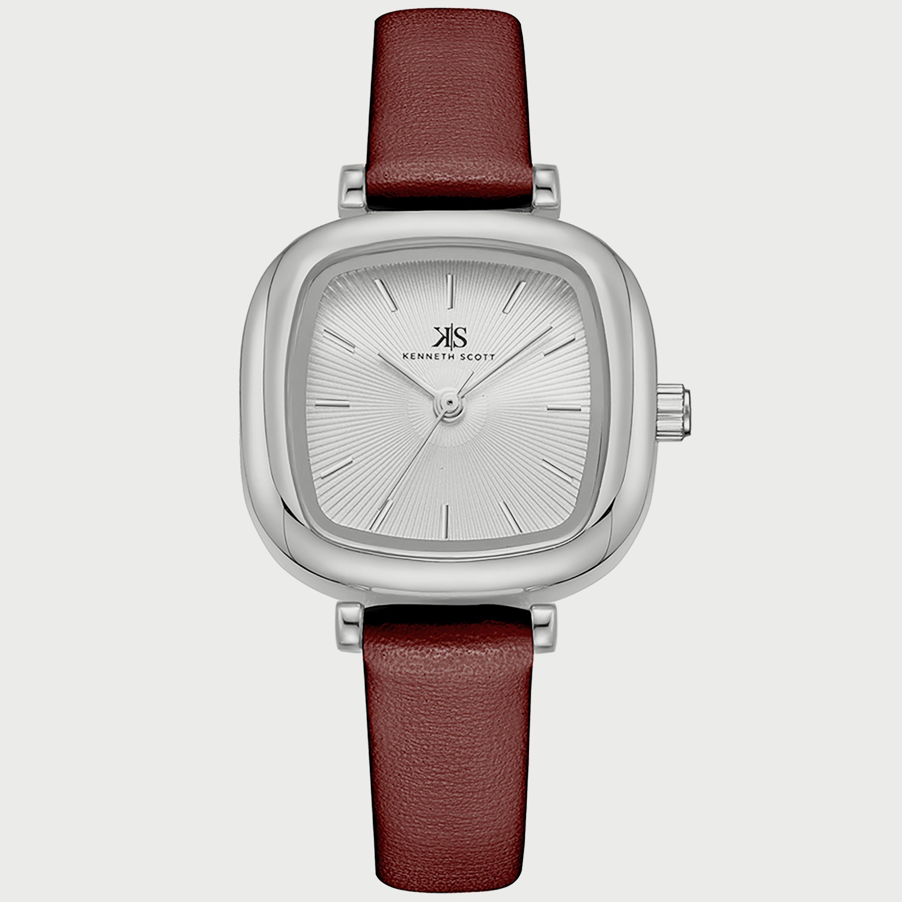 K22525-SLDW "ساعة" أنالوج بسوار بولي يوريثين مع لون بني للنساء من كينيث سكوت -women-watchesandjewellery-watches-image-1