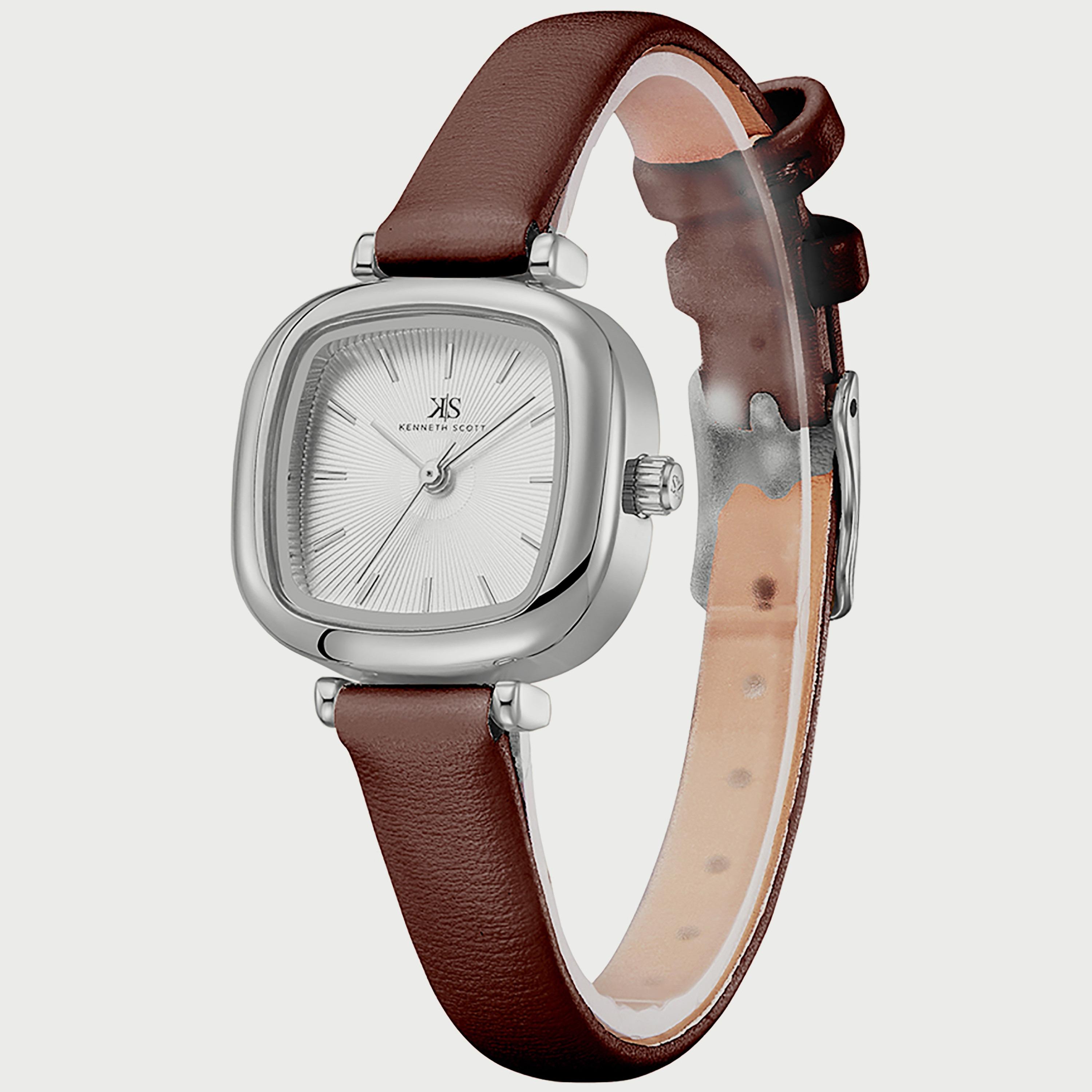 K22525-SLDW "ساعة" أنالوج بسوار بولي يوريثين مع لون بني للنساء من كينيث سكوت -women-watchesandjewellery-watches-image-2