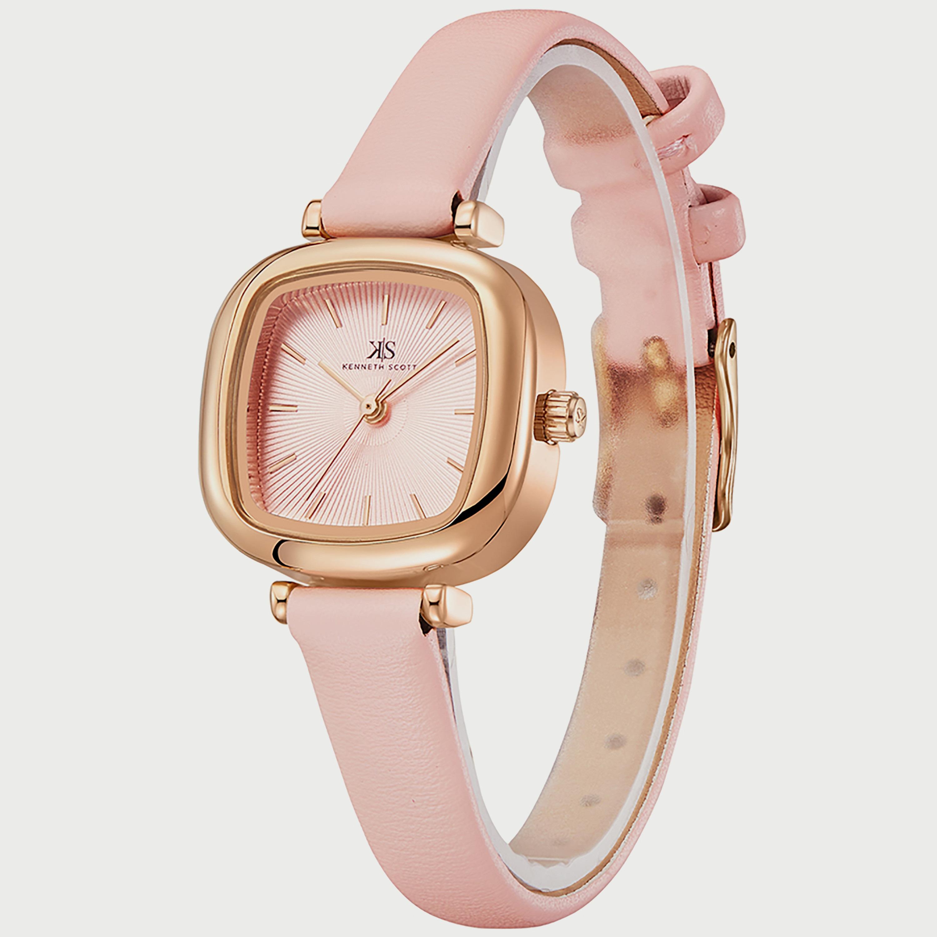 Kenneth Scott Women's Pink Analog Polyurethane Strap Watch K22525-KLPP-women-watchesandjewellery-watches-image-2