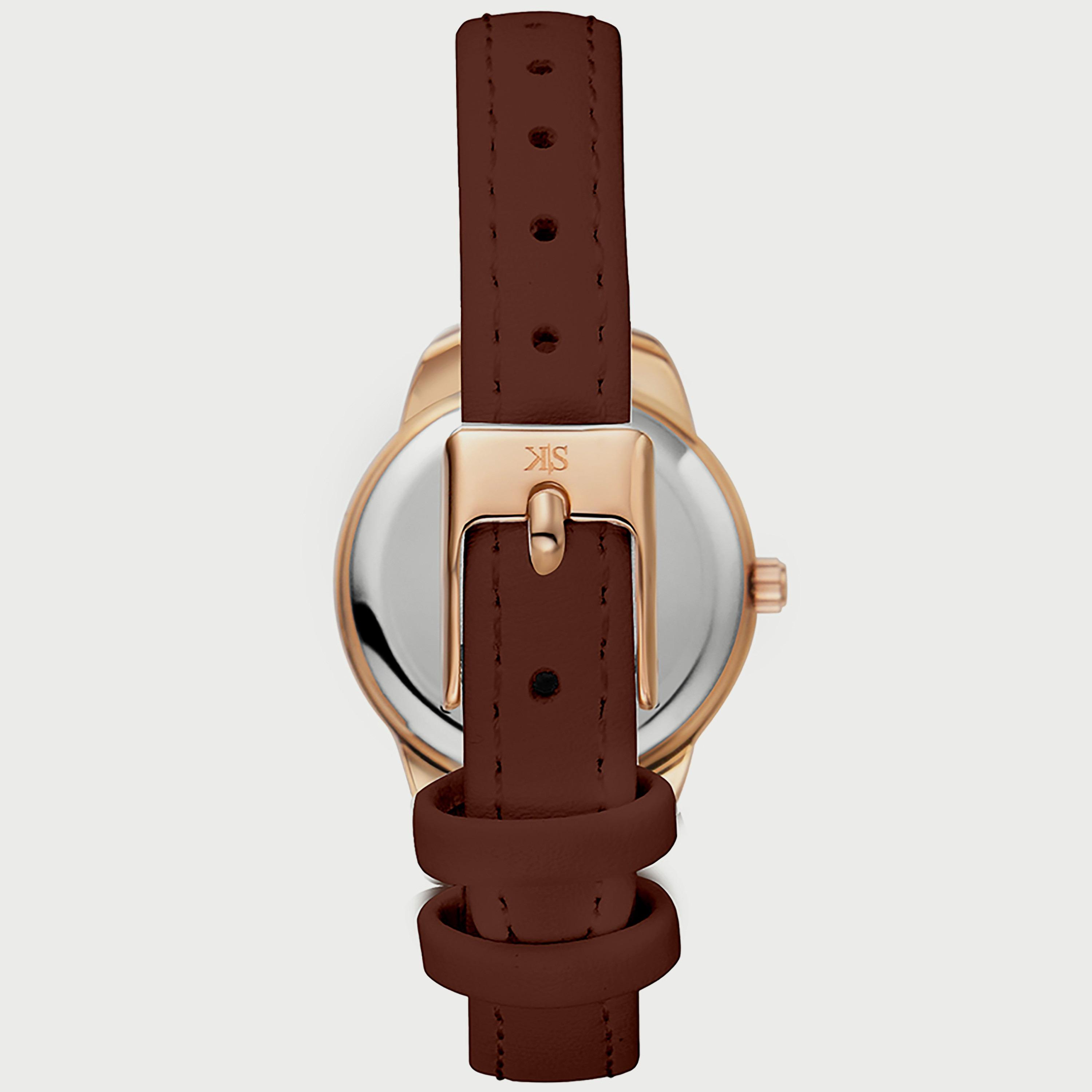 K22526-RLDW "ساعة" أنالوج بسوار بولي يوريثين مع لون بني للنساء من كينيث سكوت -women-watchesandjewellery-watches-image-3