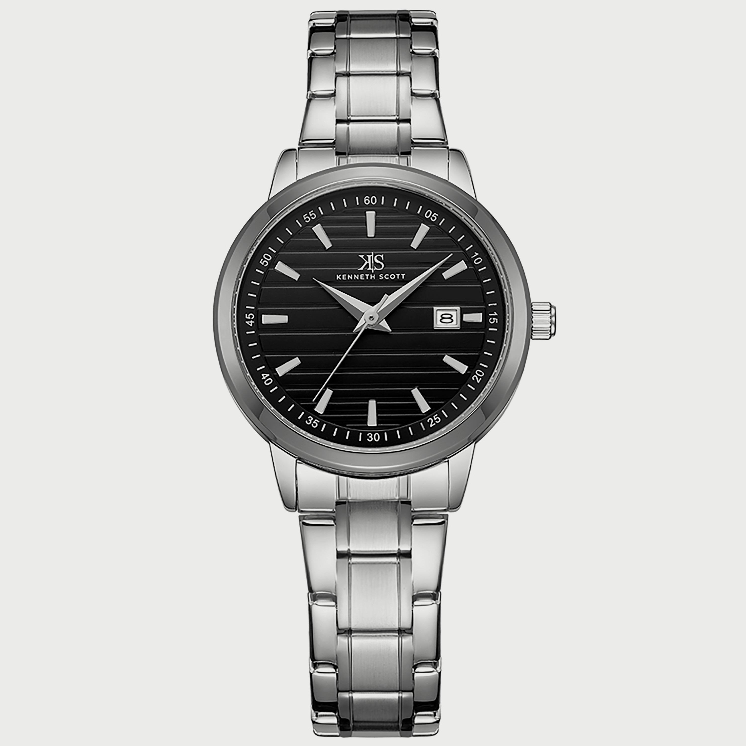 K22527-SBSB "ساعة" أنالوج فضية بسوار ستانلس ستيل من كينيث سكوت للنساء -women-watchesandjewellery-watches-image-1