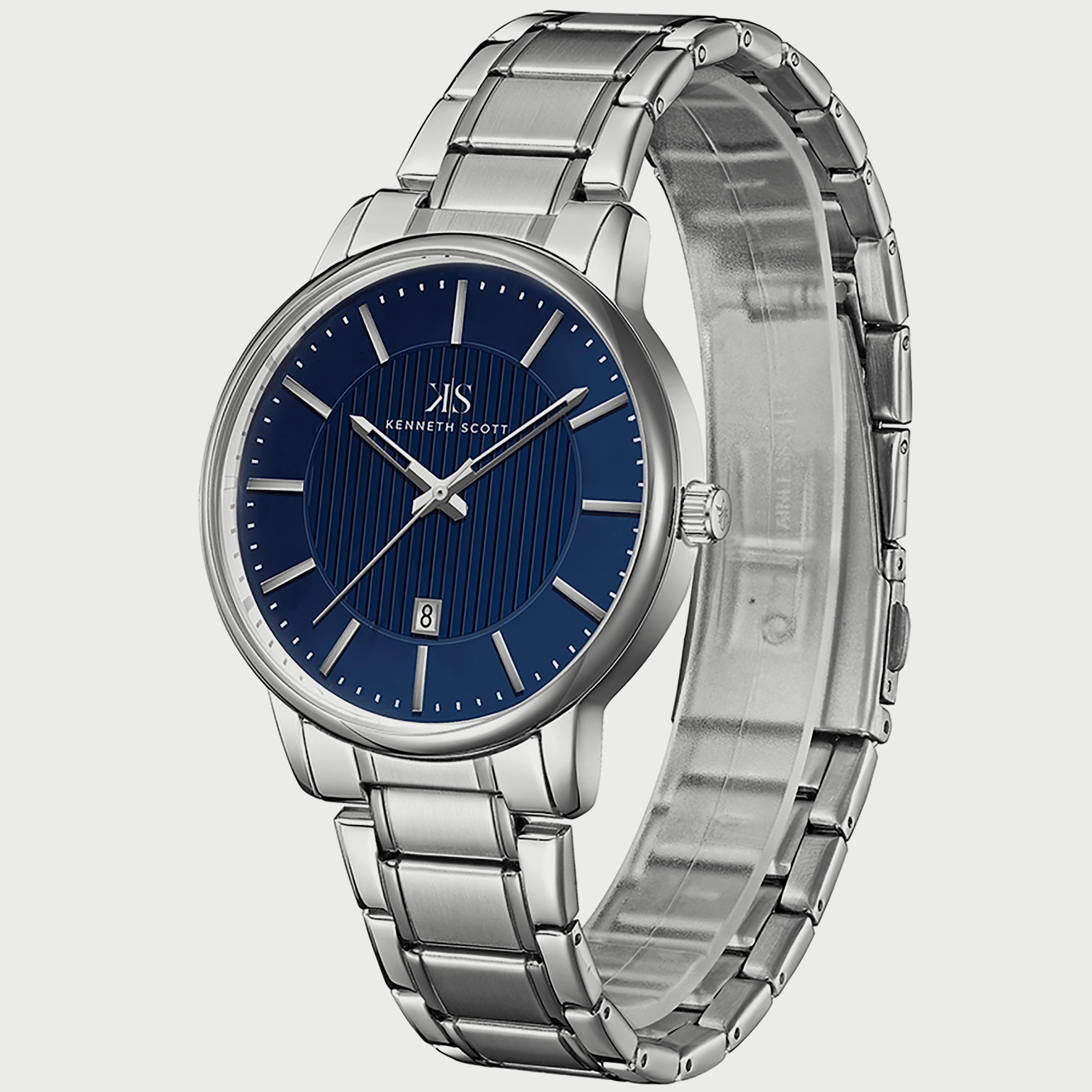 K22028-SBSN "ساعة" أنالوج فضية بسوار ستانلس ستيل من كينيث سكوت للرجال -men-watchesandjewellery-watches-image-2