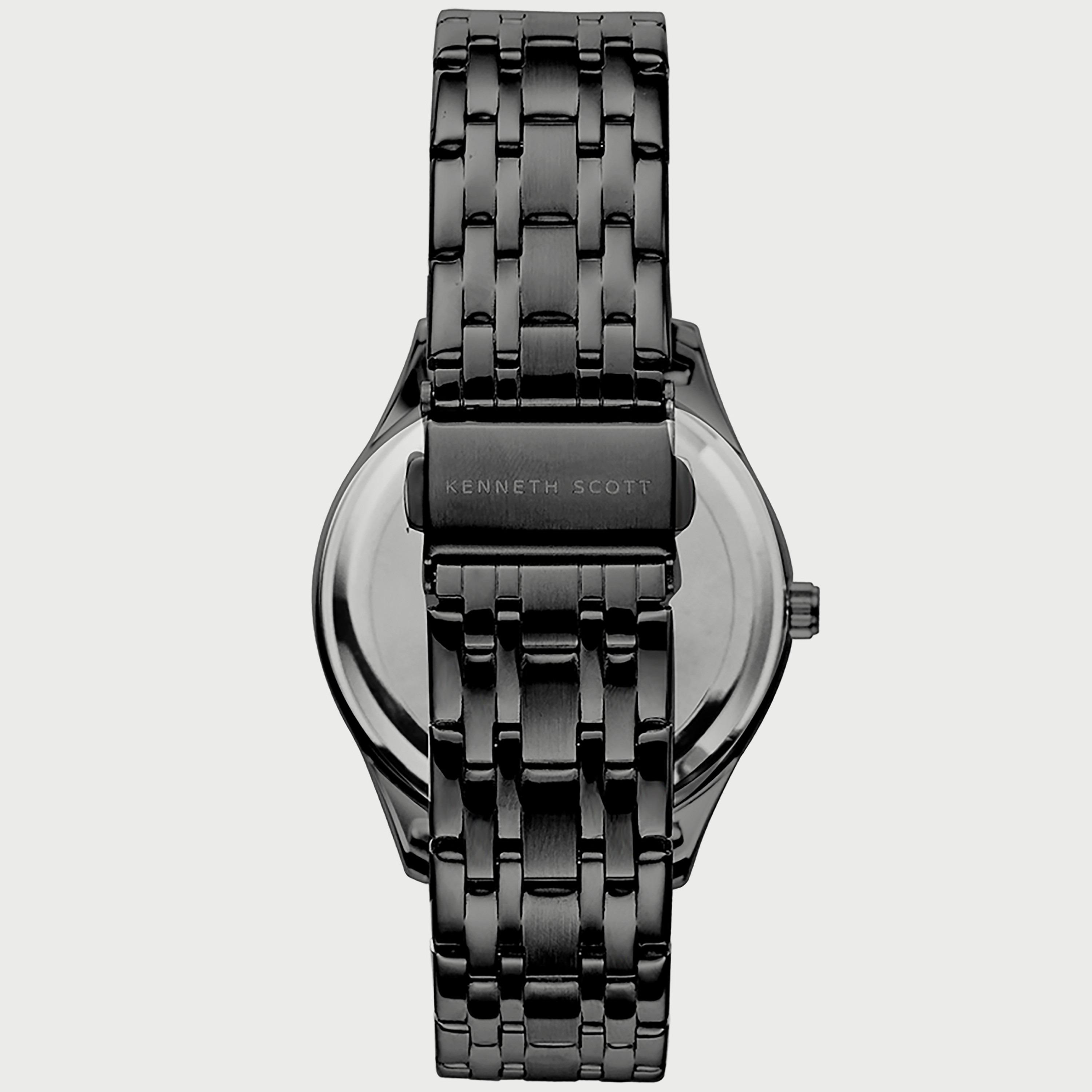 K22028-XBXN "ساعة" أنالوج سوداء بسوار ستانلس ستيل من كينيث سكوت للرجال -men-watchesandjewellery-watches-image-3